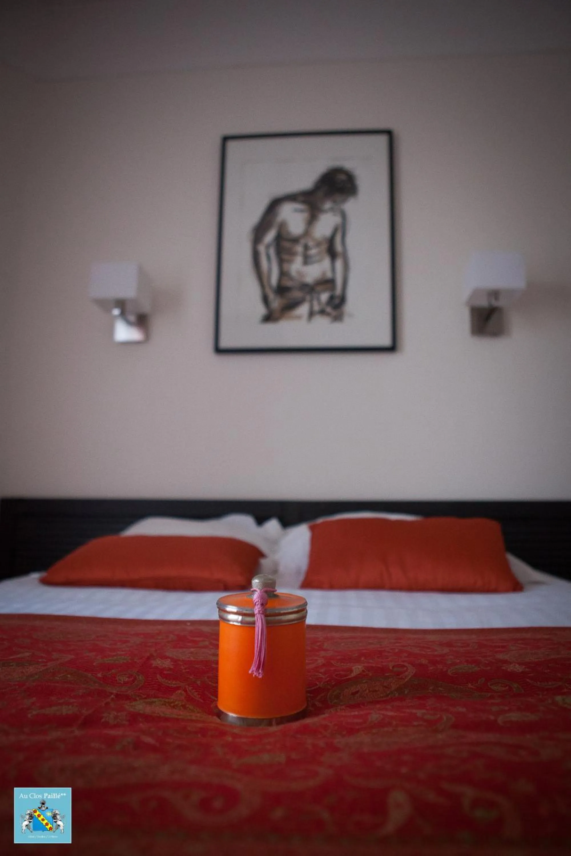 Bedroom, Bed in Hôtel Au Clos Paillé La Roche Posay