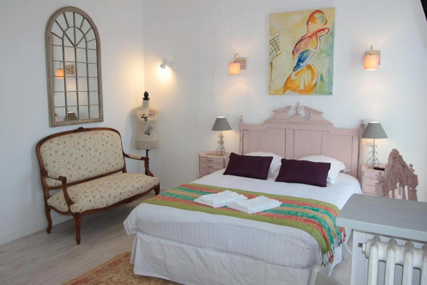 Bedroom, Bed in Hôtel Au Clos Paillé La Roche Posay