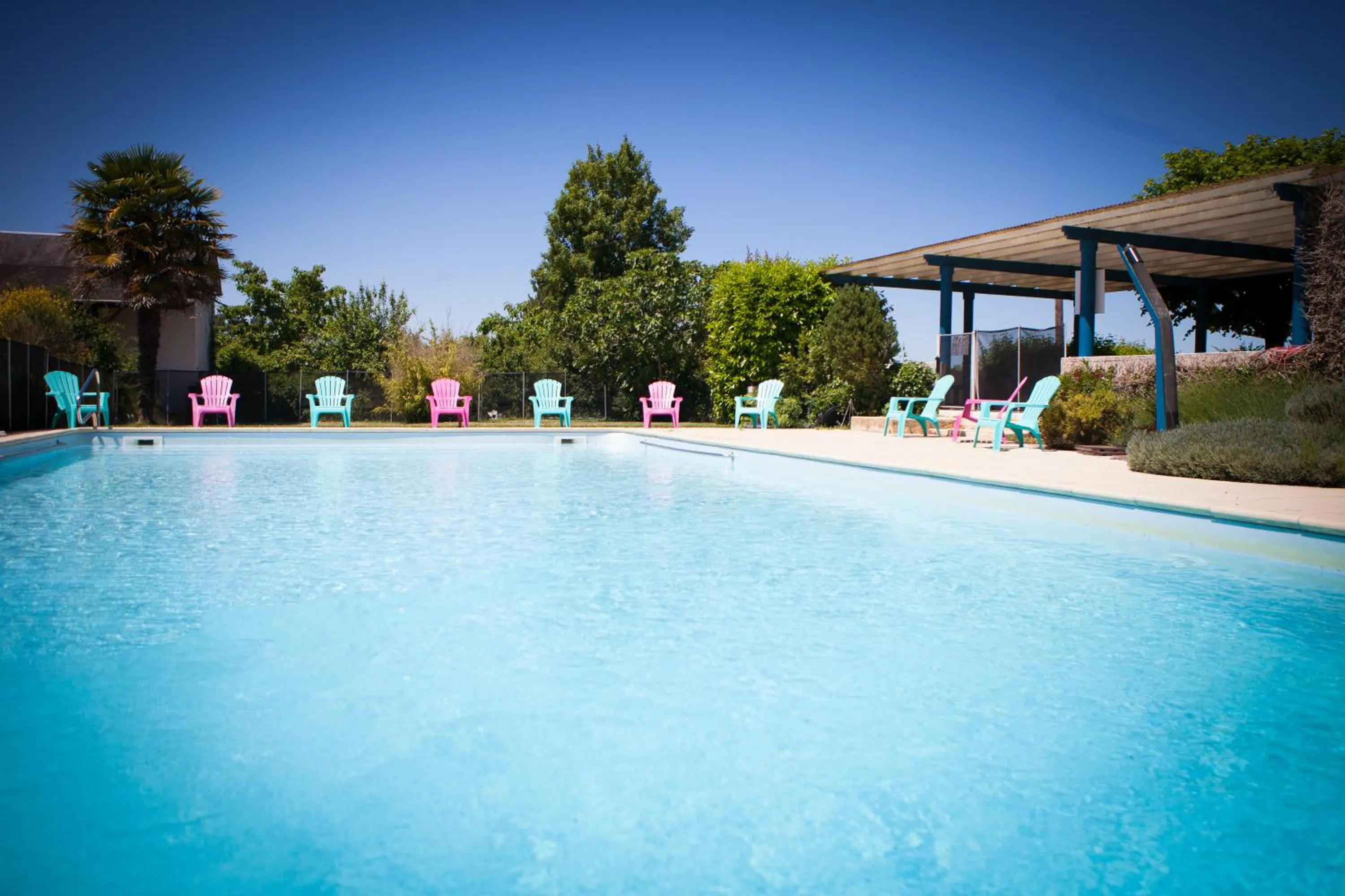 Swimming pool in Hôtel Au Clos Paillé La Roche Posay
