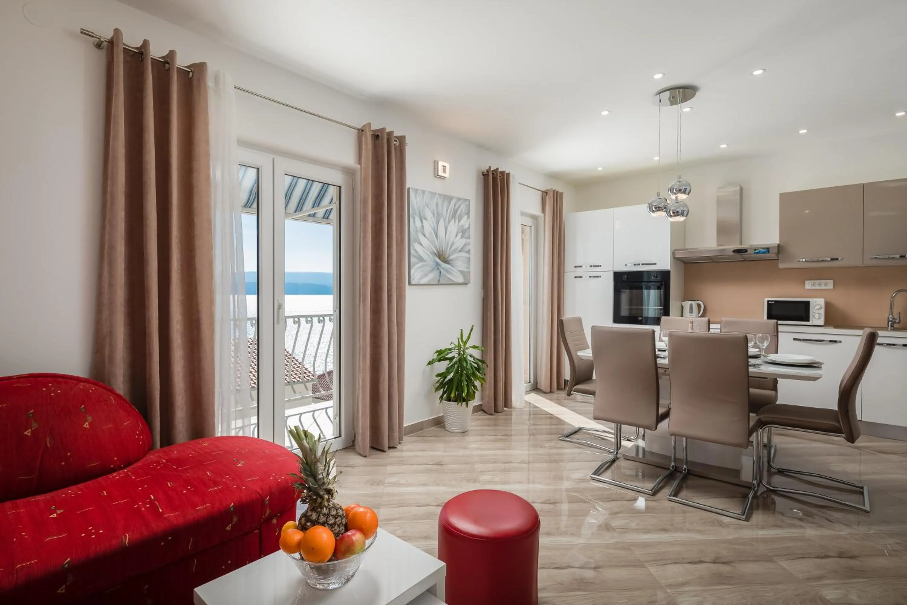 Living room in FBA Family Beach Apartments