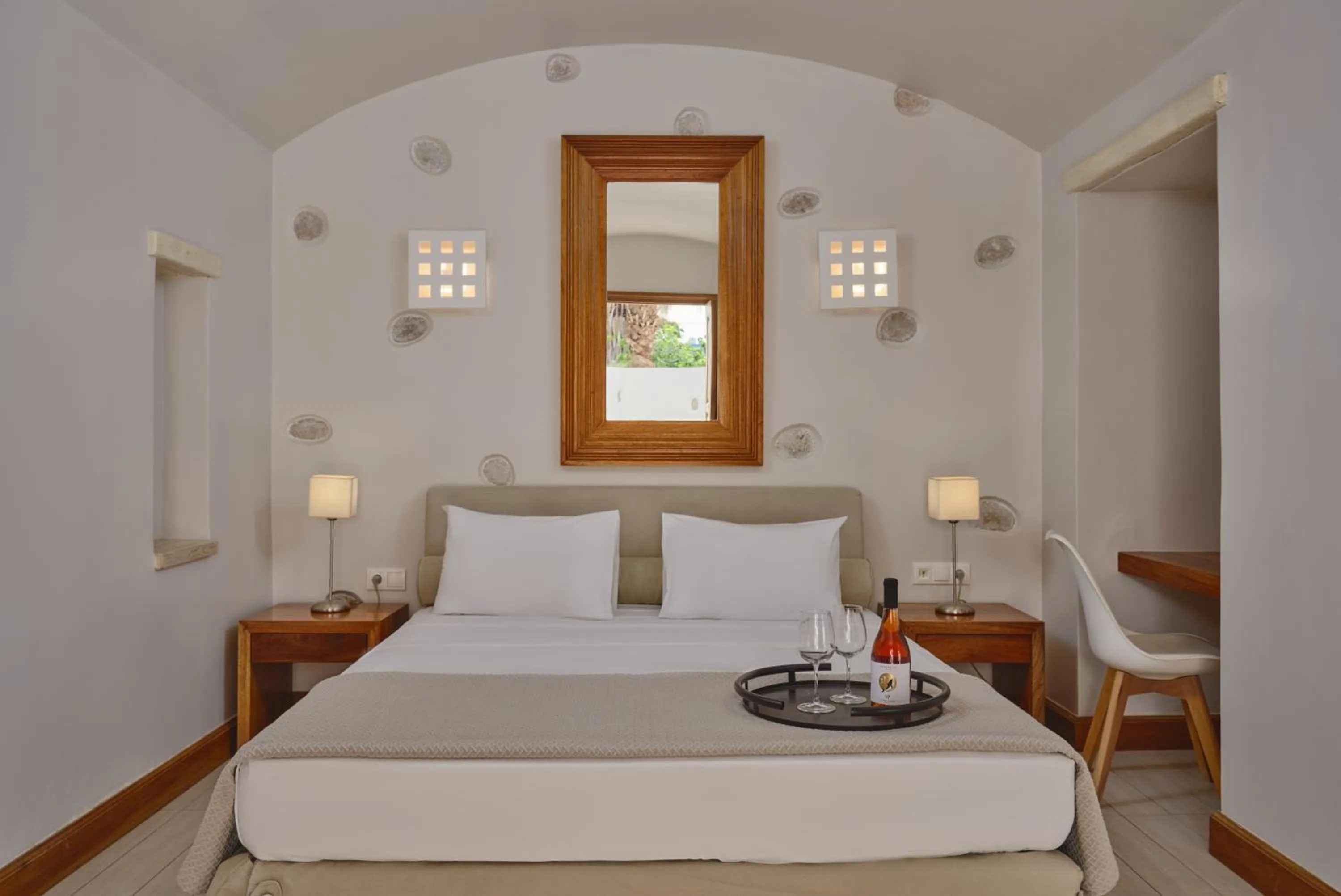 Bed in Meltemi Village Hotel