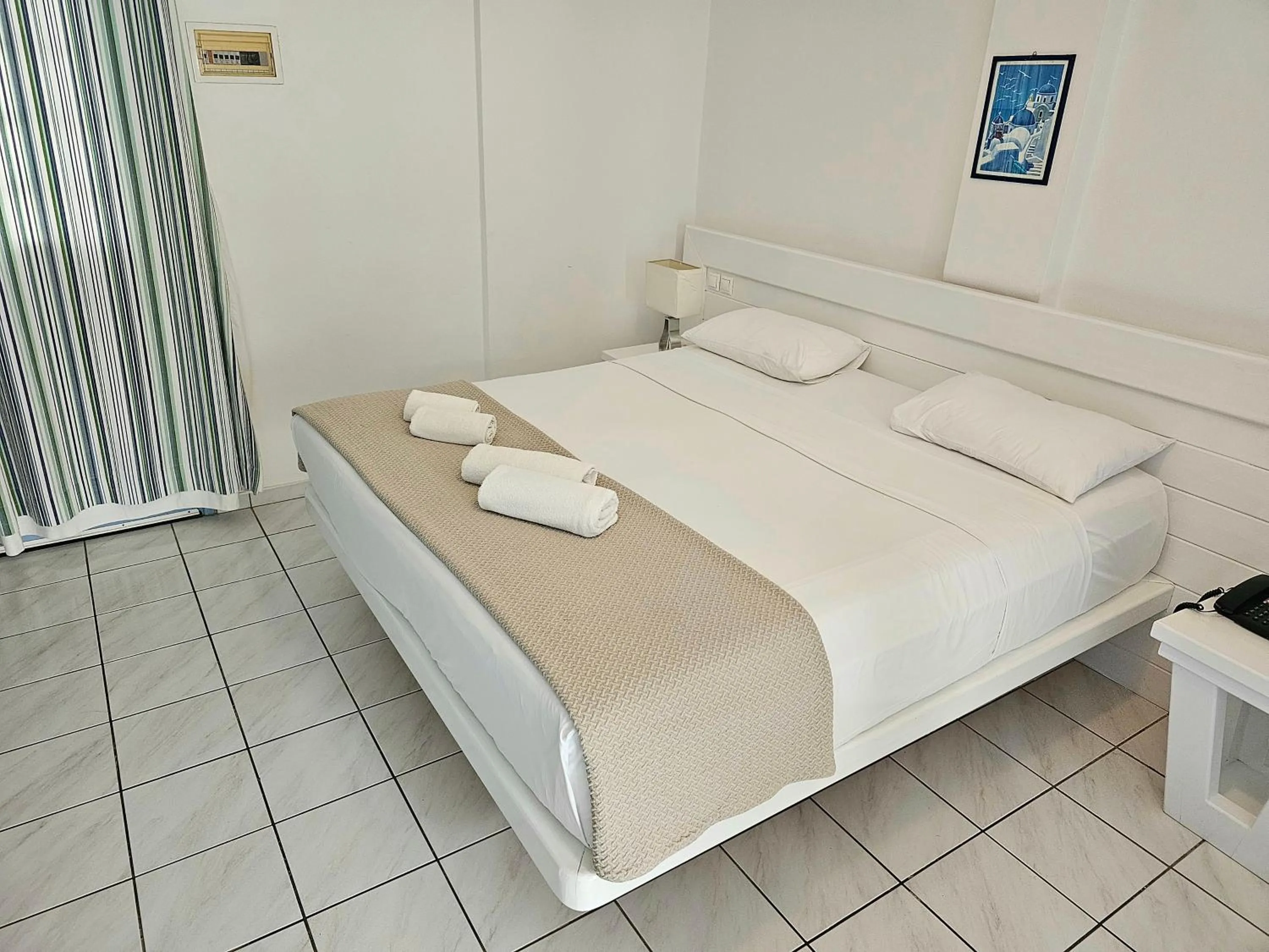 Bed in Meltemi Village Hotel