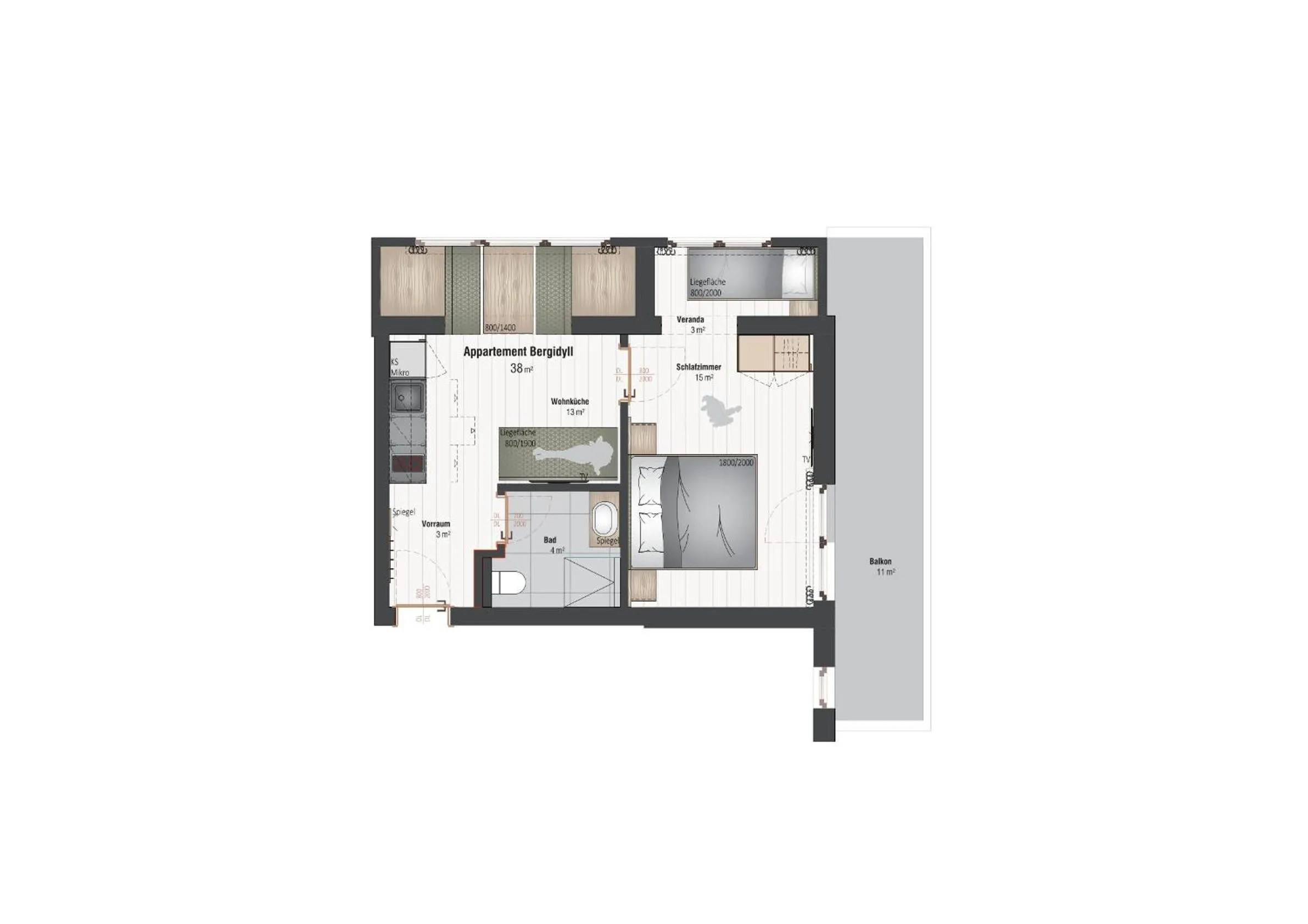 Floor plan in Pension Bergbauernhof Irxner