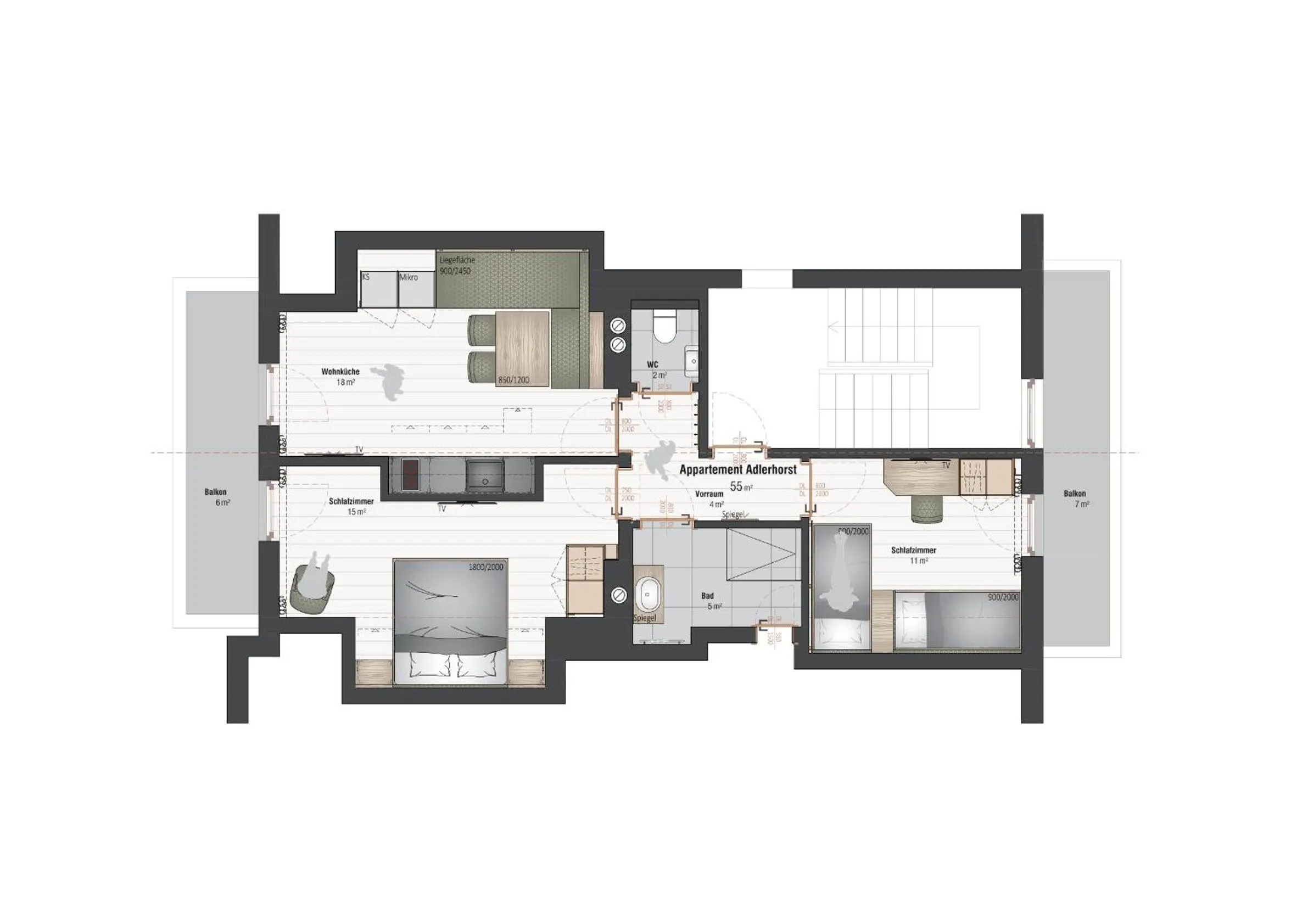 Floor plan in Pension Bergbauernhof Irxner
