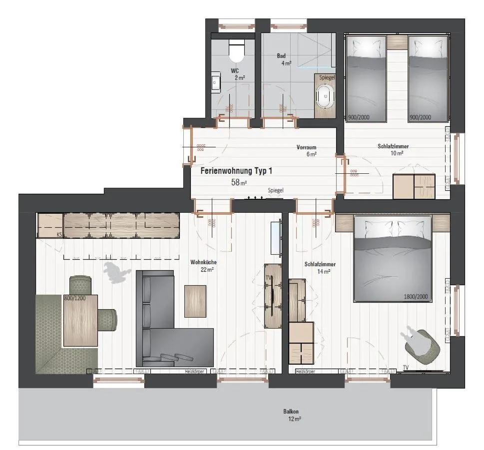 Floor plan in Pension Bergbauernhof Irxner
