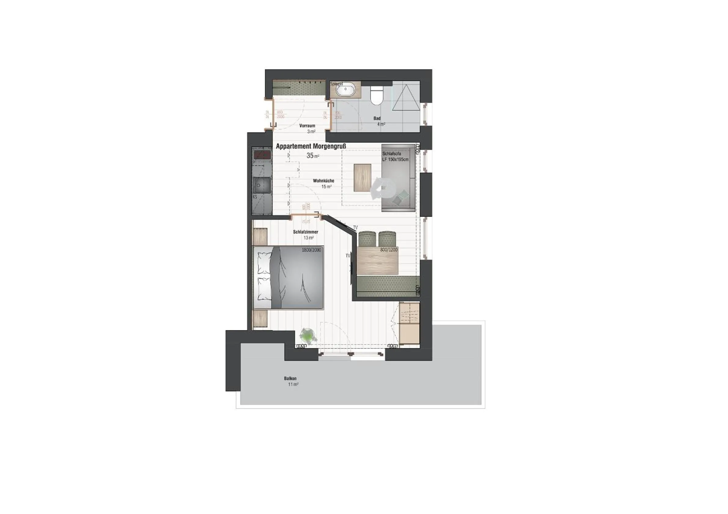 Floor plan in Pension Bergbauernhof Irxner