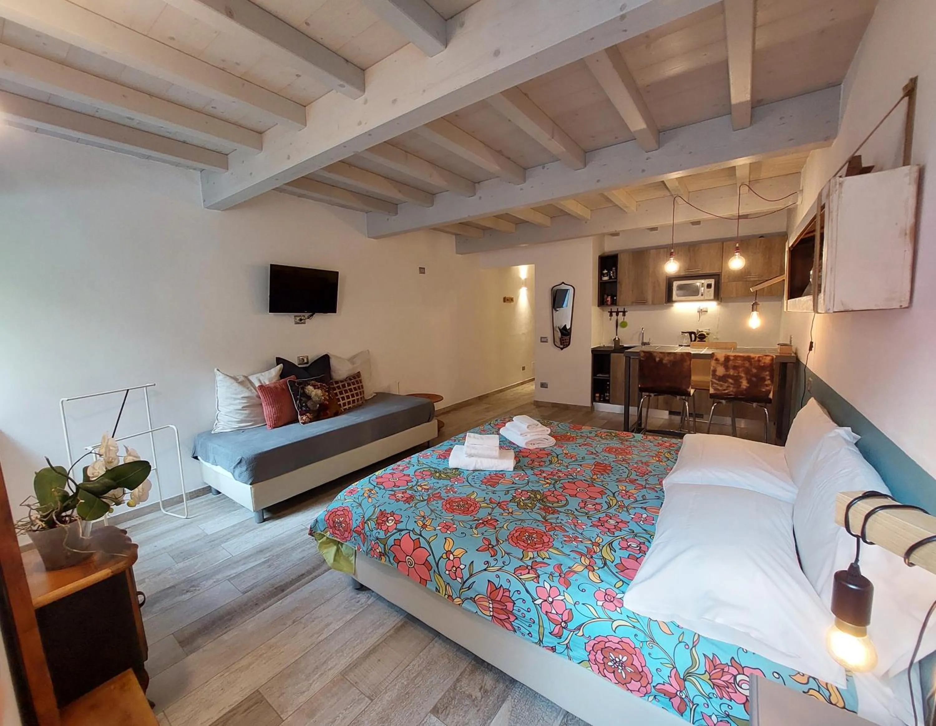 Bed in Santa Marta Rooms&Studios