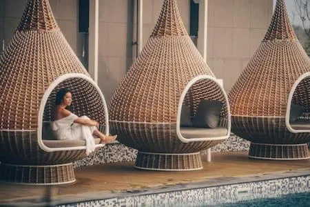 Pool view in Loloata Island Resort