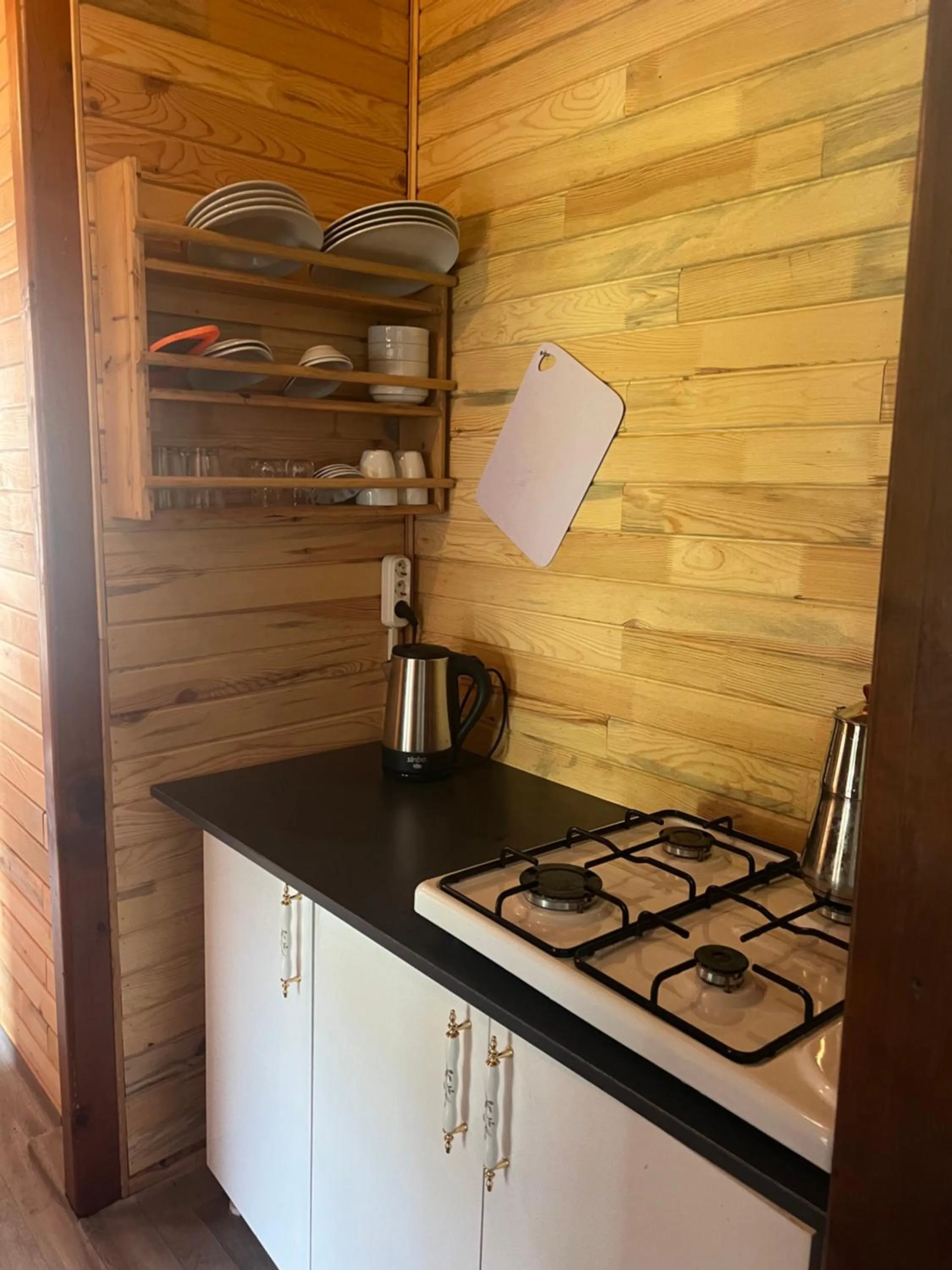 Kitchen or kitchenette in Turkuaz Bungalows