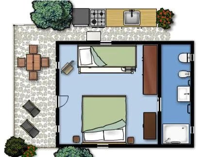 Photo of the whole room, Bed in Resort Baia del Silenzio