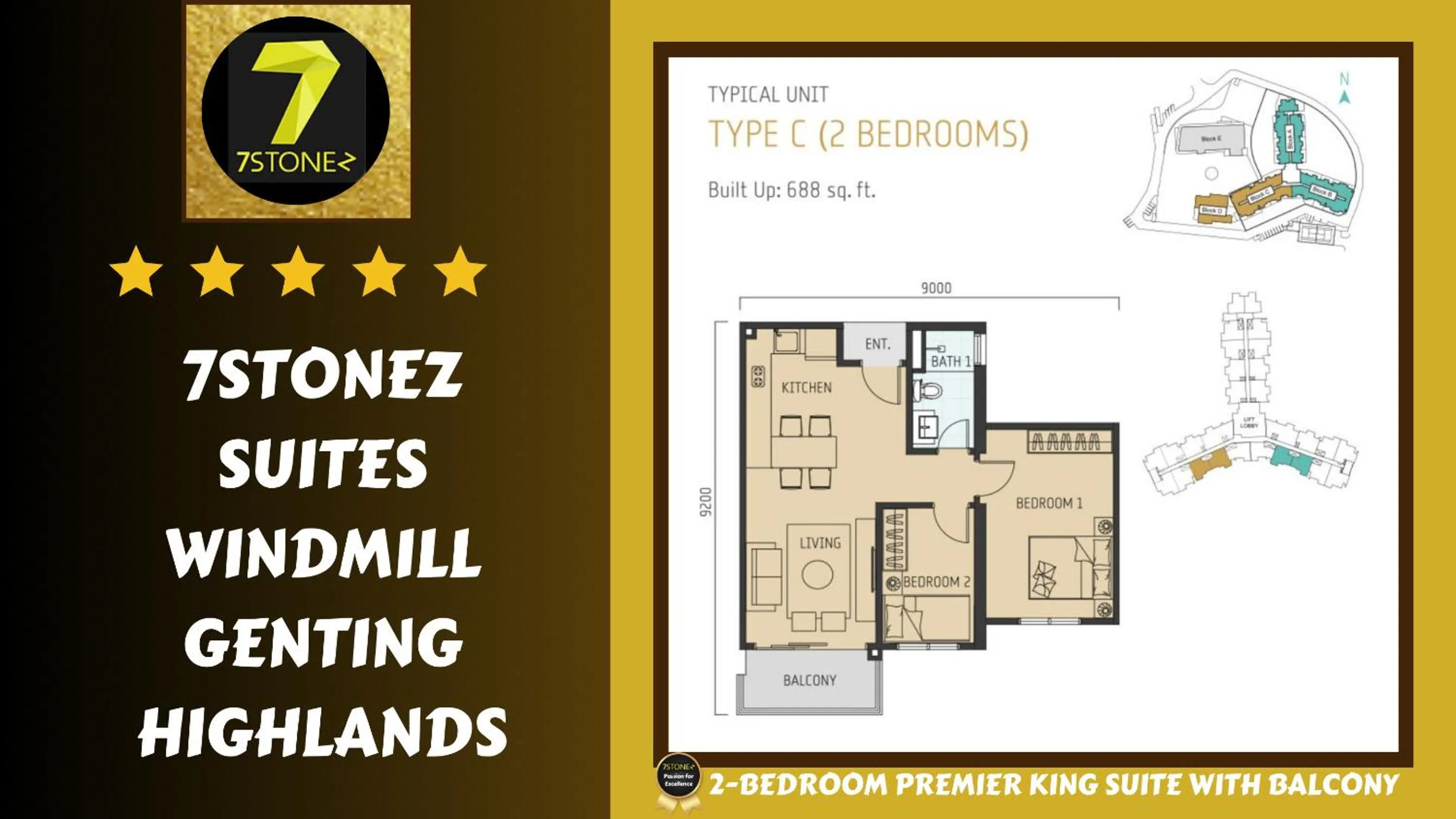 Floor plan in 7Stonez Suites Windmill Genting Highlands