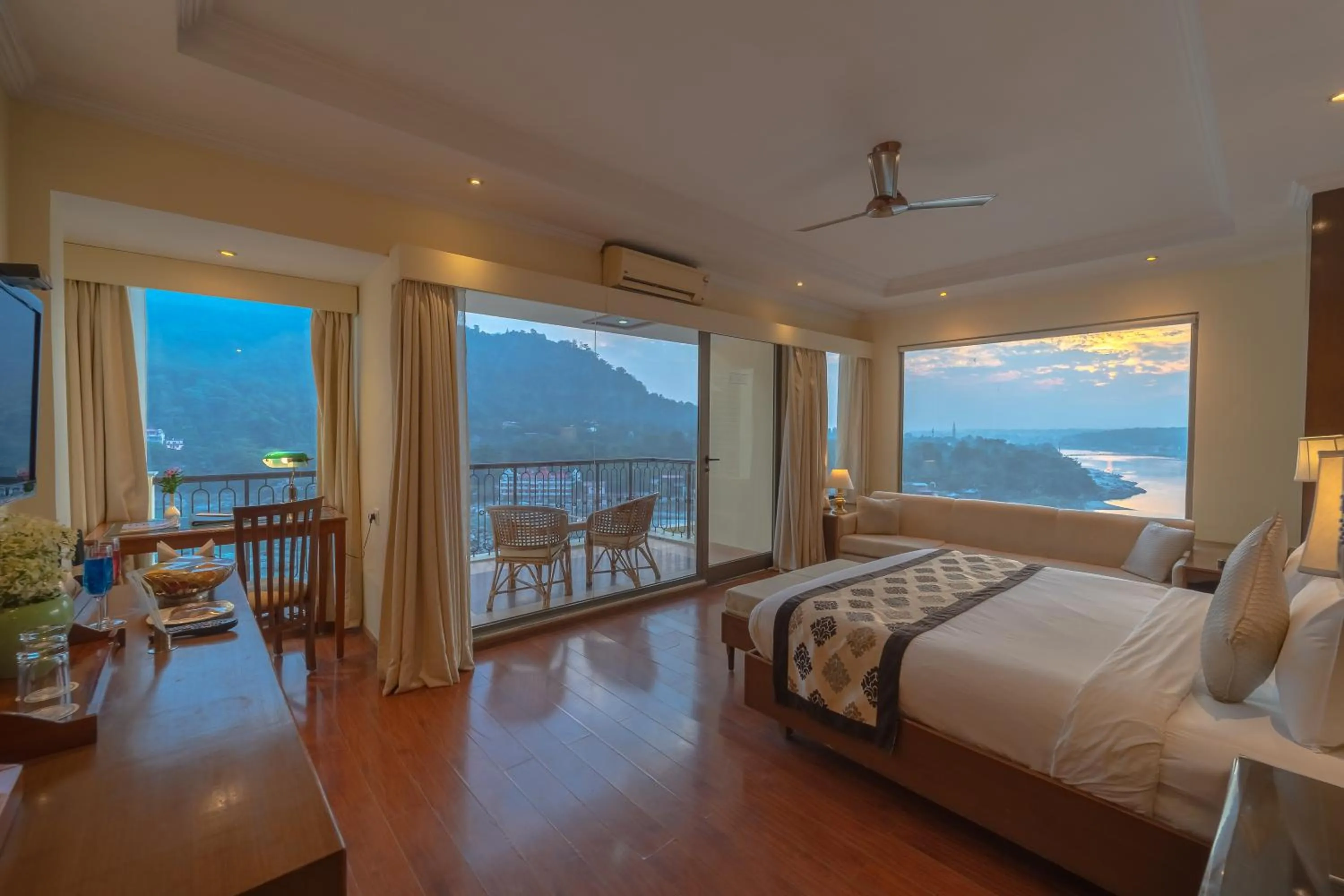 River view, Bed in Divine Resort & Spa