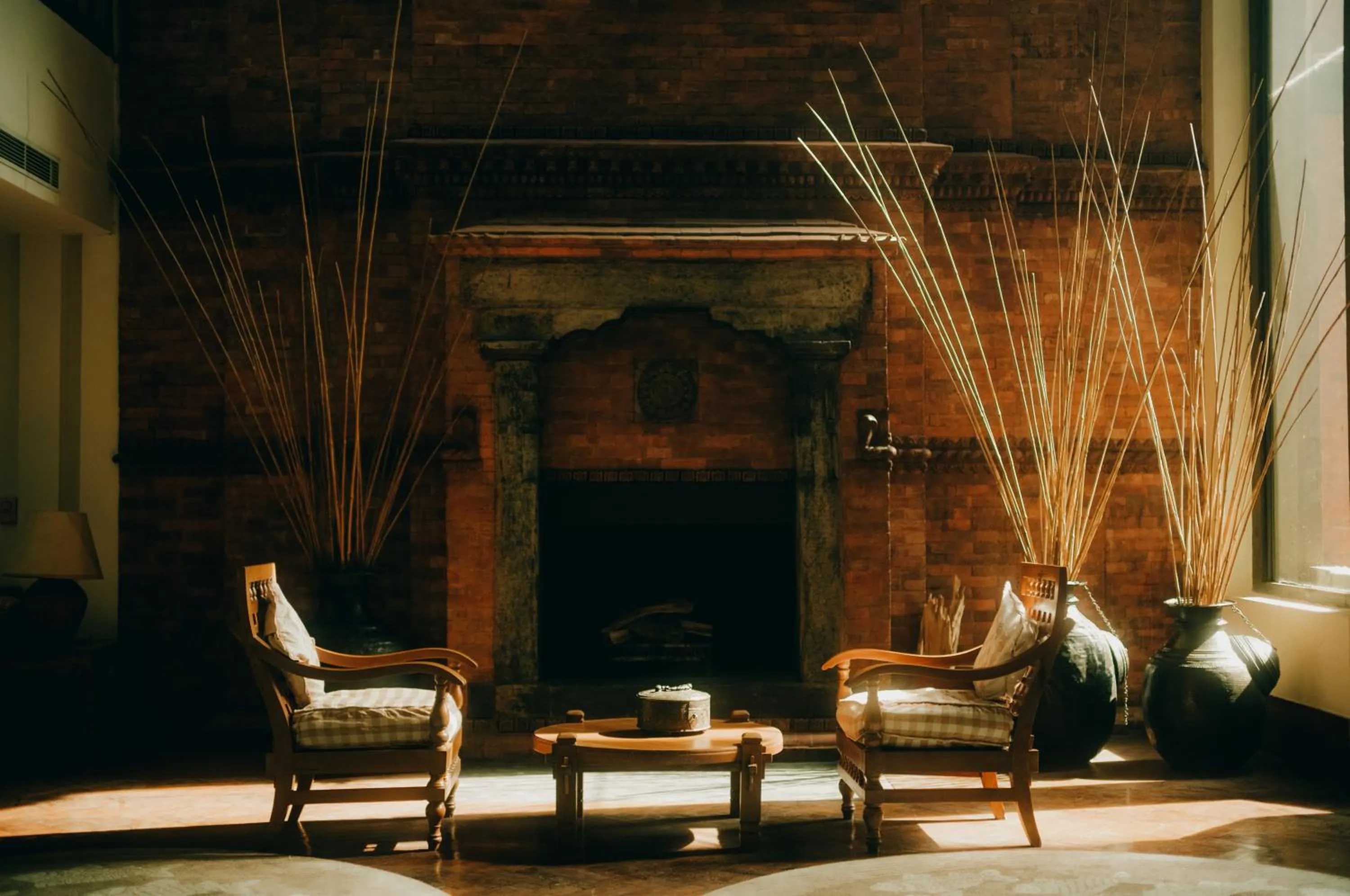 Seating area in The Dwarika's