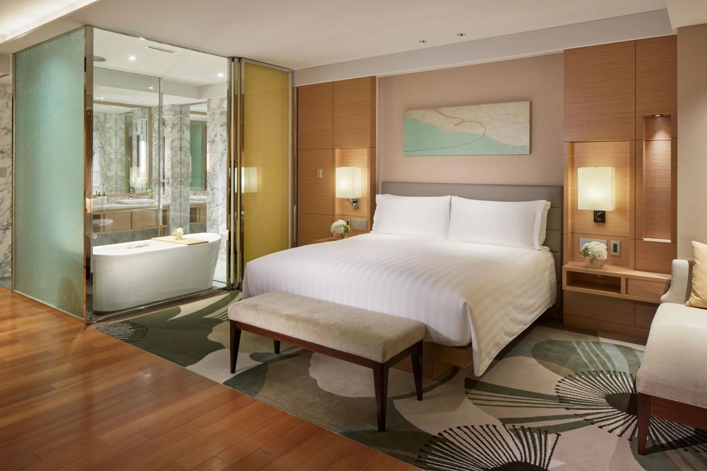Photo of the whole room, Bed in InterContinental Hotel Osaka by IHG