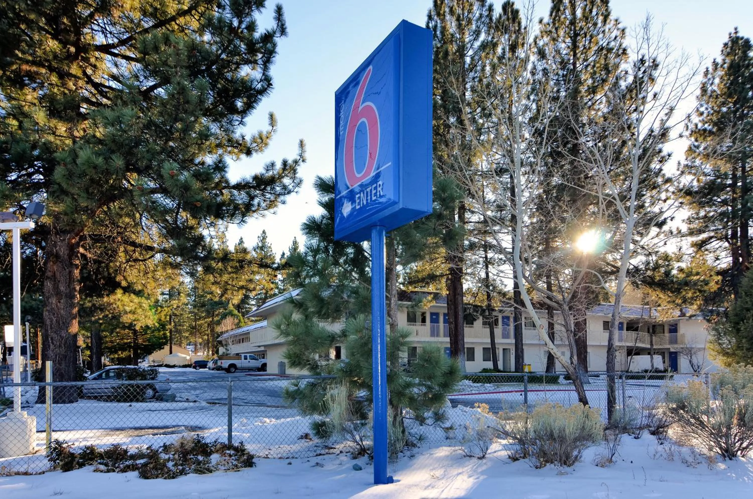 Facade/entrance in Motel 6-Big Bear Lake, CA