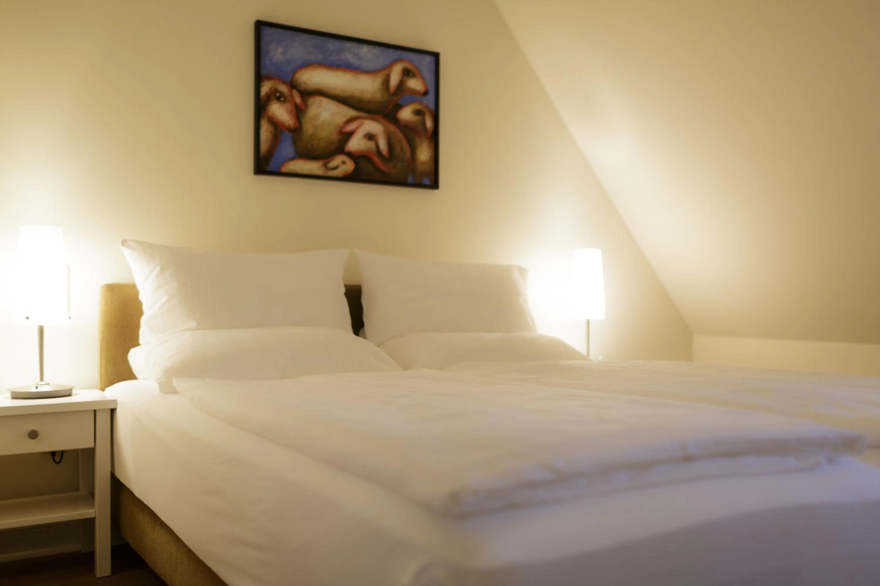 Bed in Appartementhaus Lüüvhoog