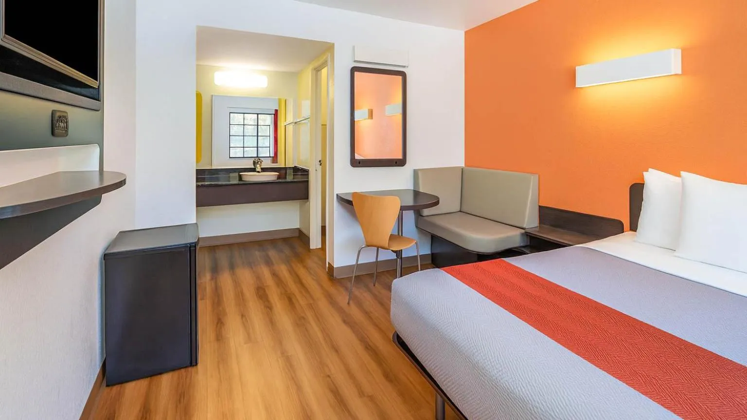 Bed in Motel 6-Carlsbad, CA Beach