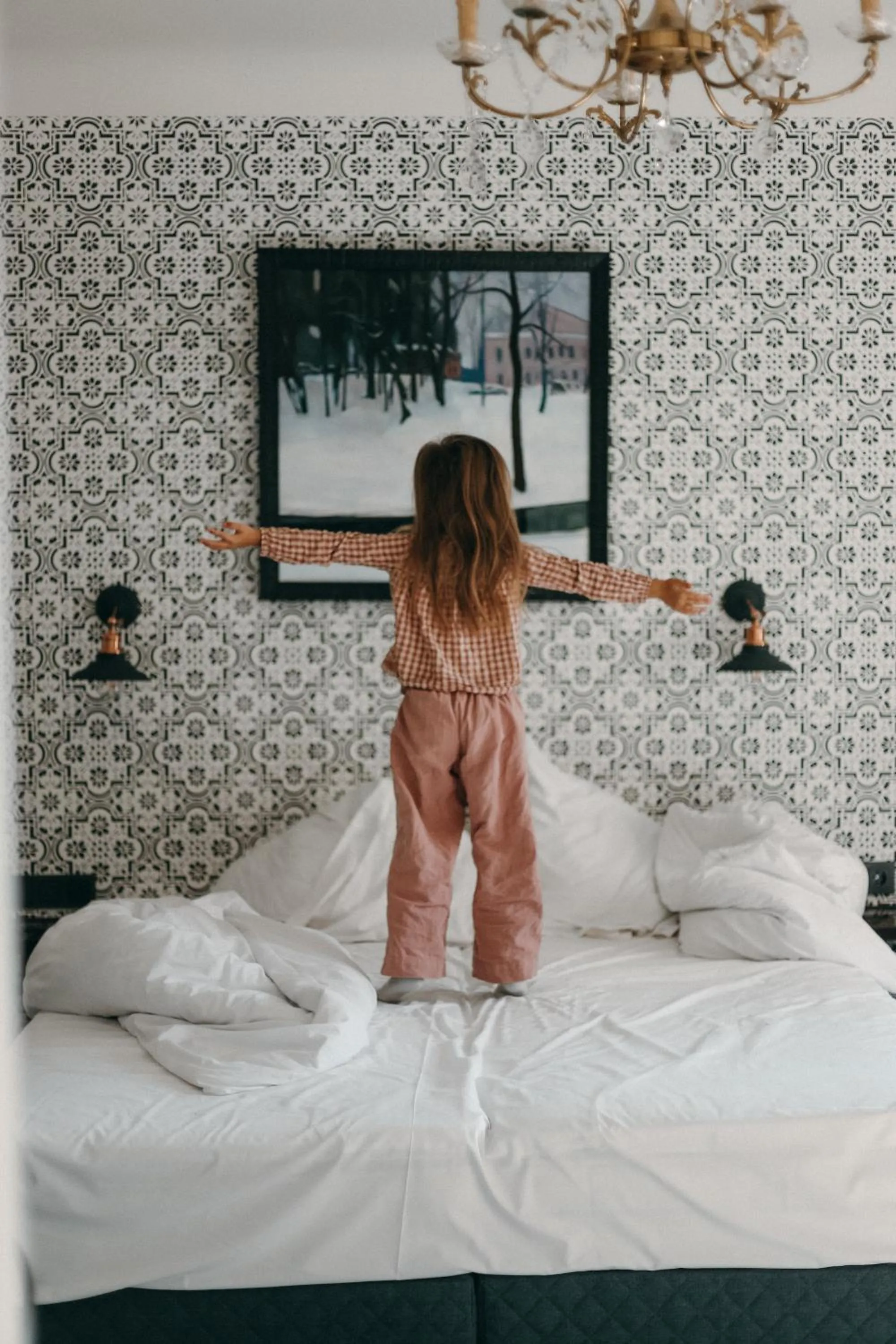 Bed in Art Hotel Roma
