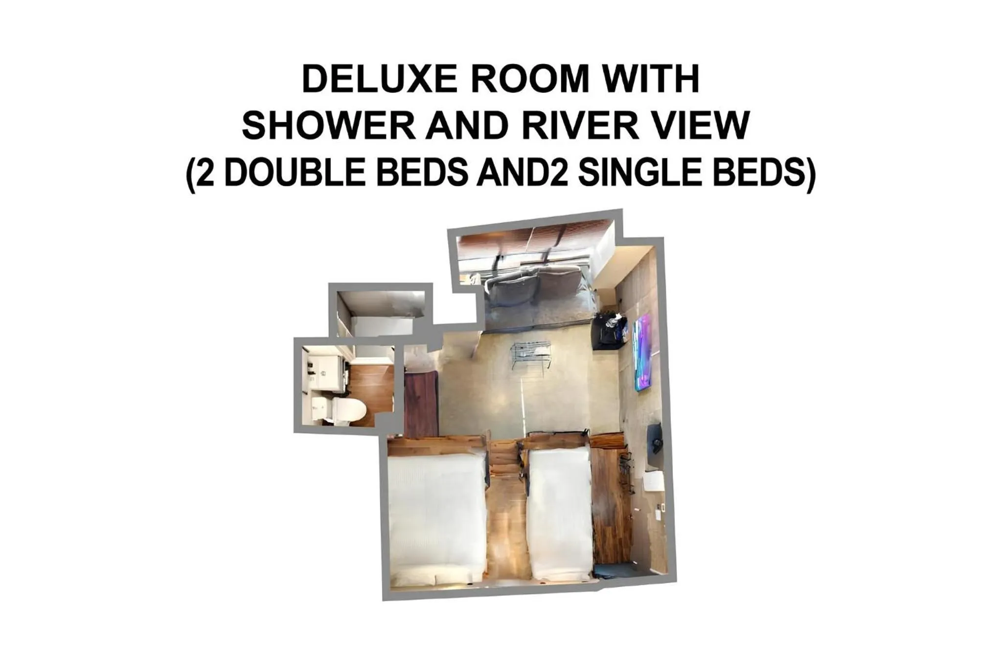 Photo of the whole room in ZONK HOTEL Nakasu-Deaibashi