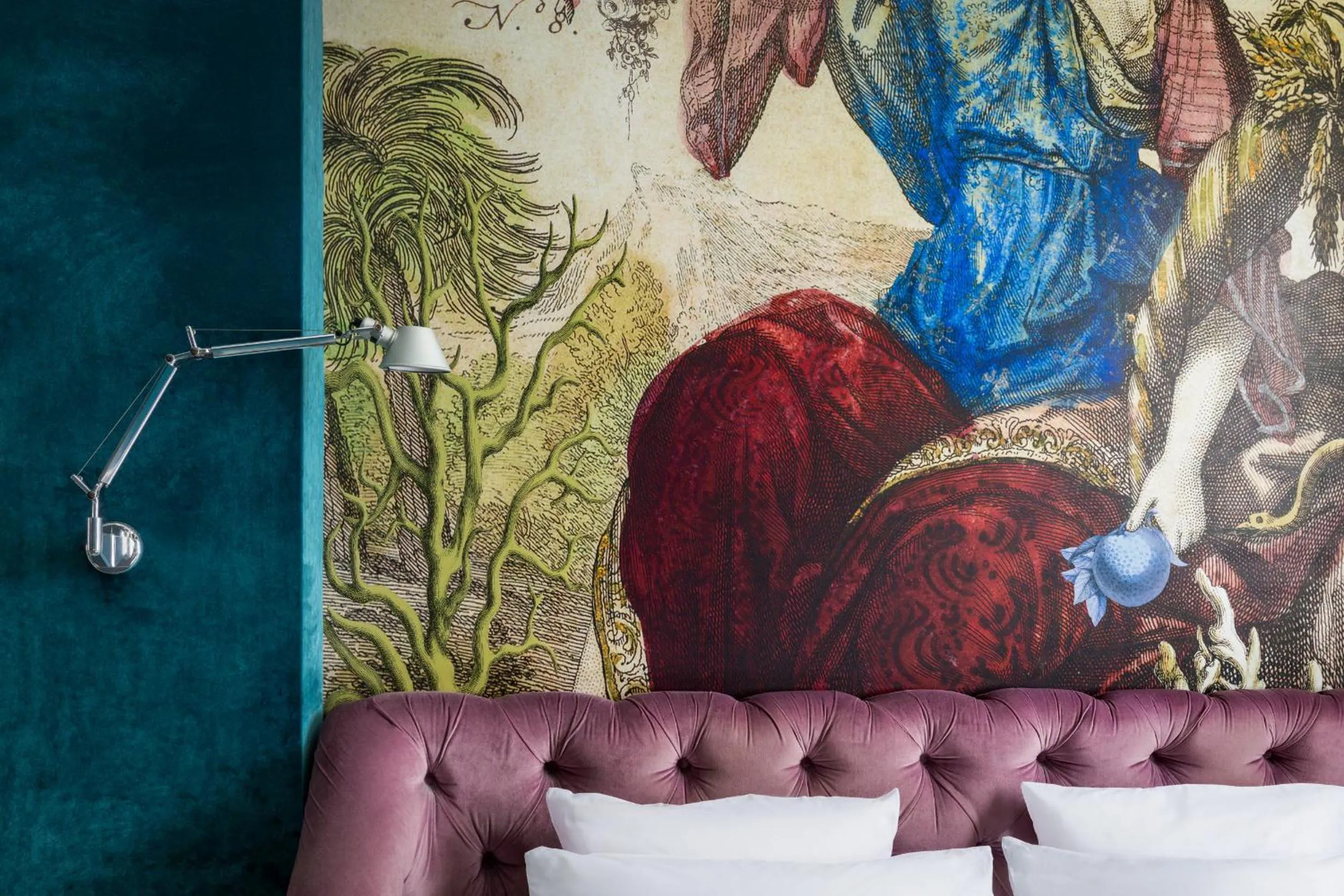 Bedroom in Hôtel du Petit Moulin, Haute Couture hotel by Lacroix