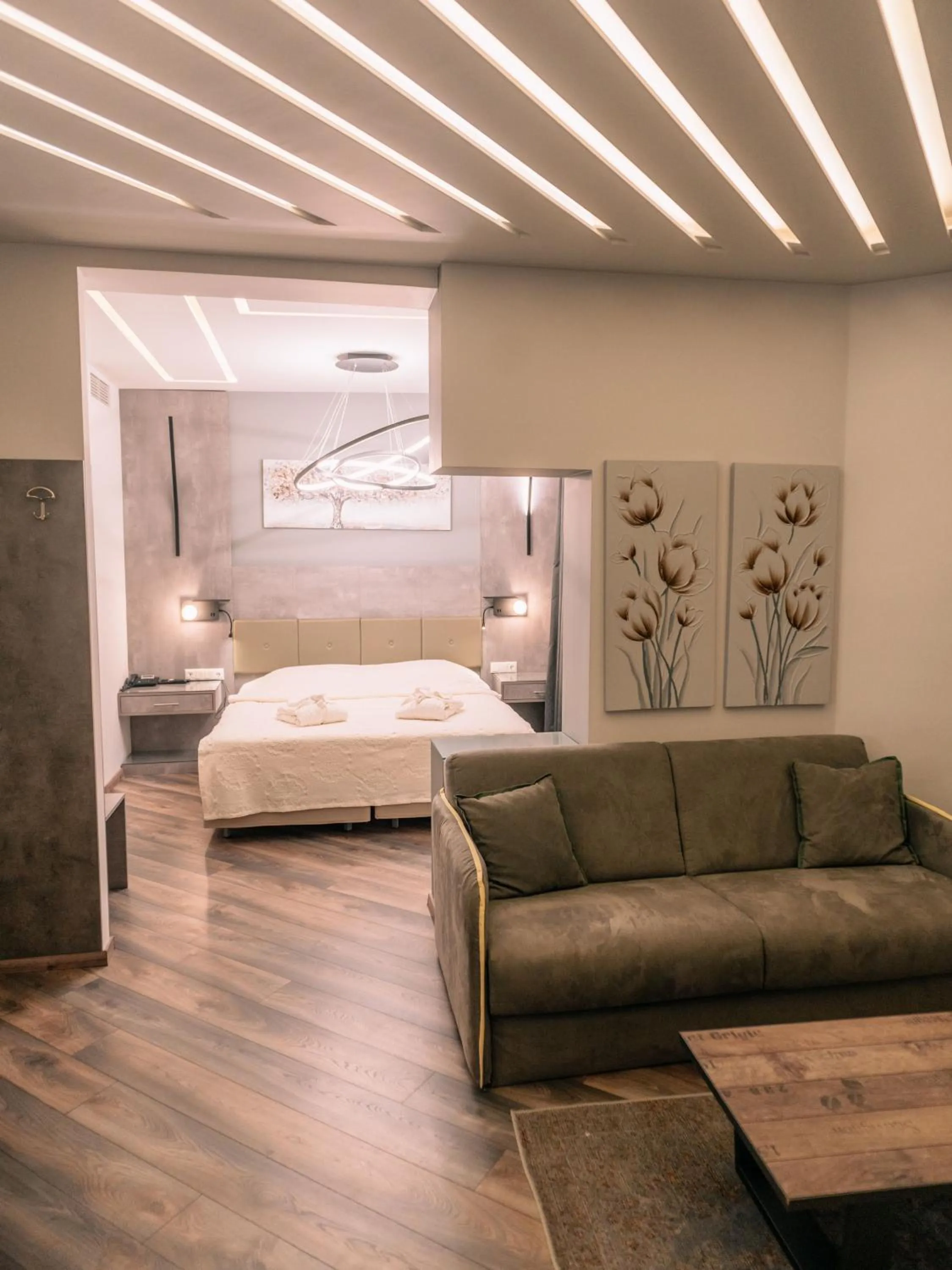 Living room, Bed in Pantelidis Hotel & Spa