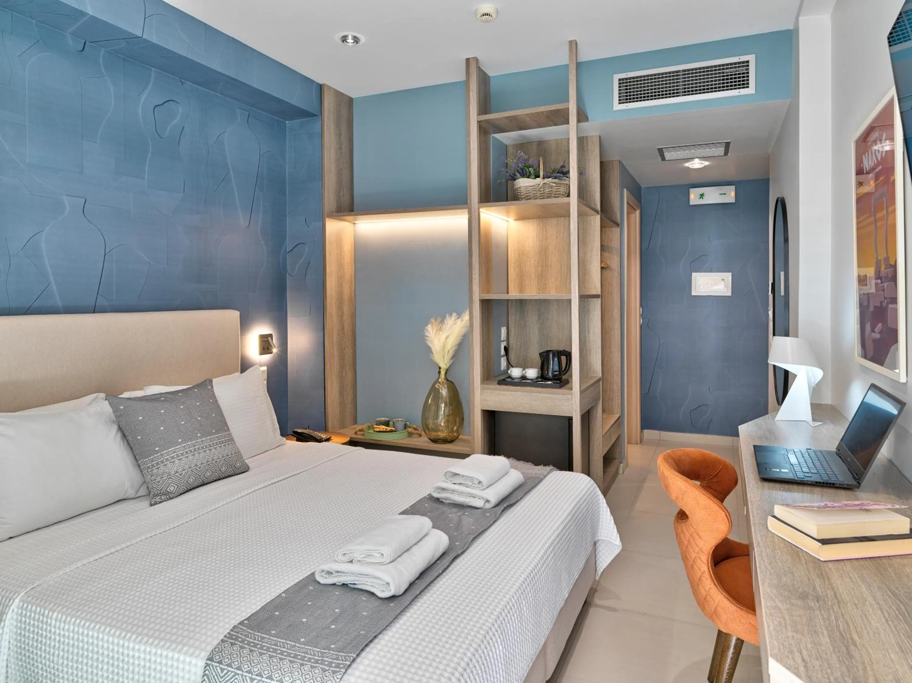 Bed in Phidias Piraeus Hotel