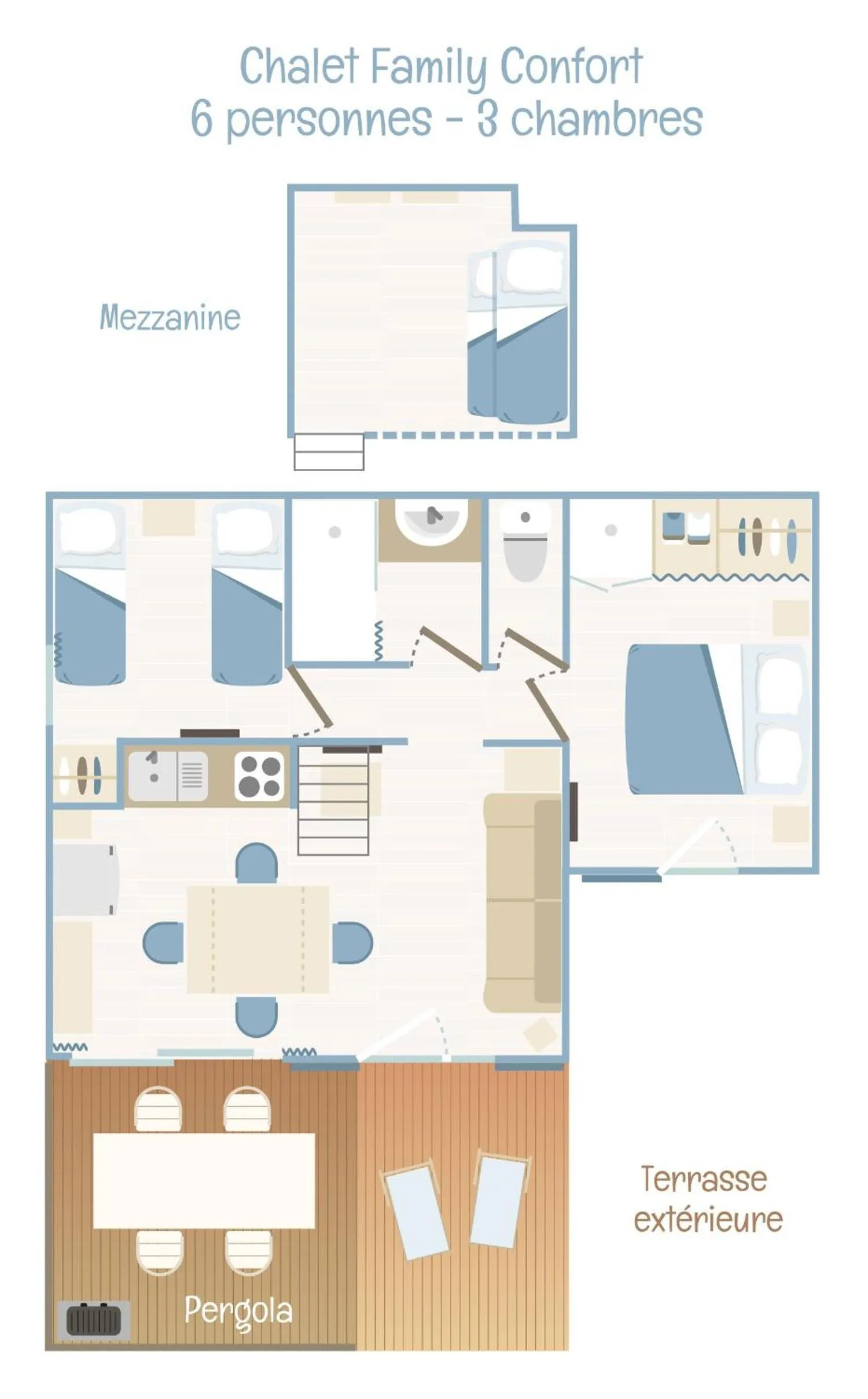 Floor plan in Camping Le Bois Fleuri
