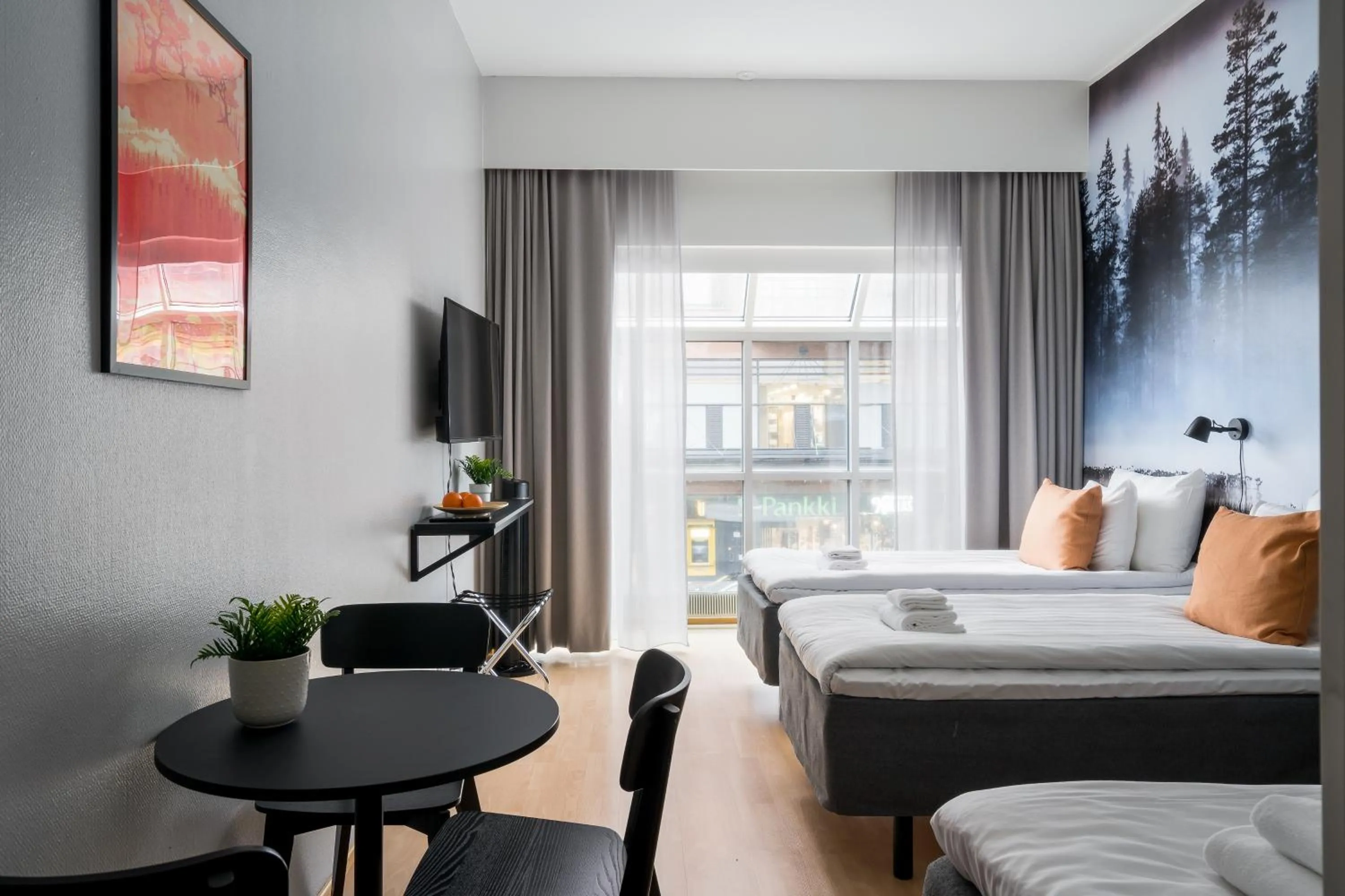 Dining area, Bed in Hiisi Hotel Lohja