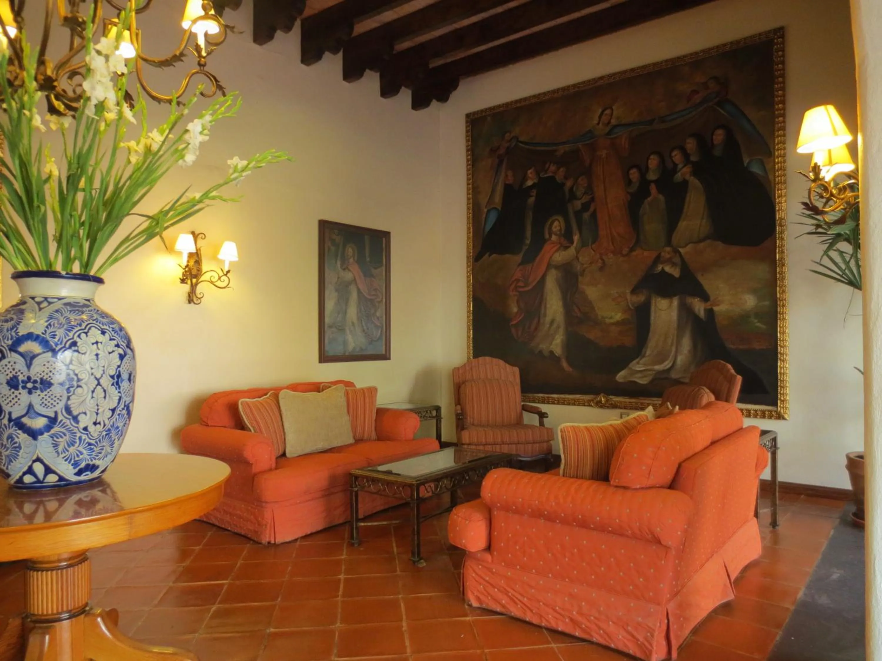 Lobby or reception in Villa Antigua