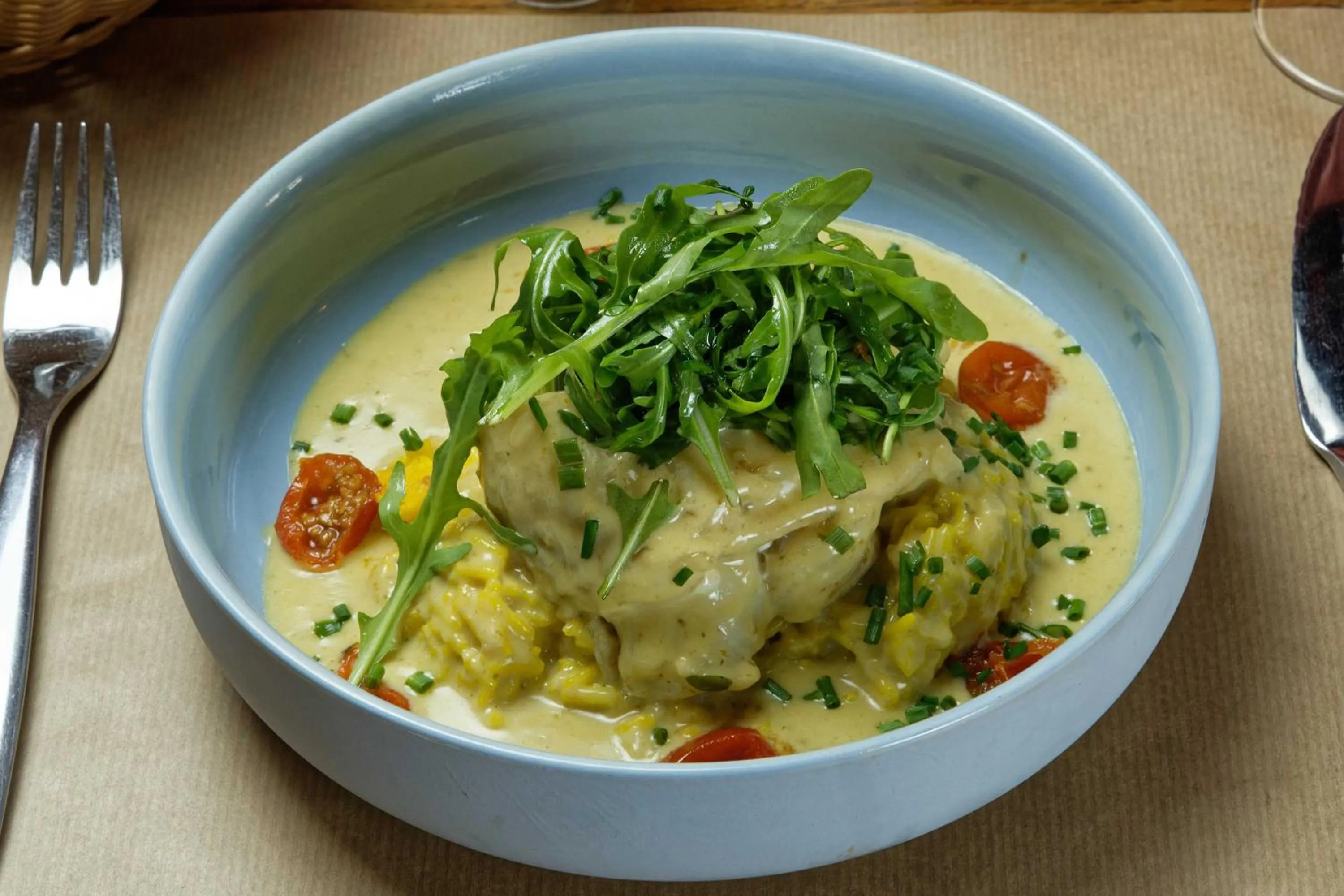 Food close-up in Contact Hôtel de la Gare et son restaurant Côte à Côte