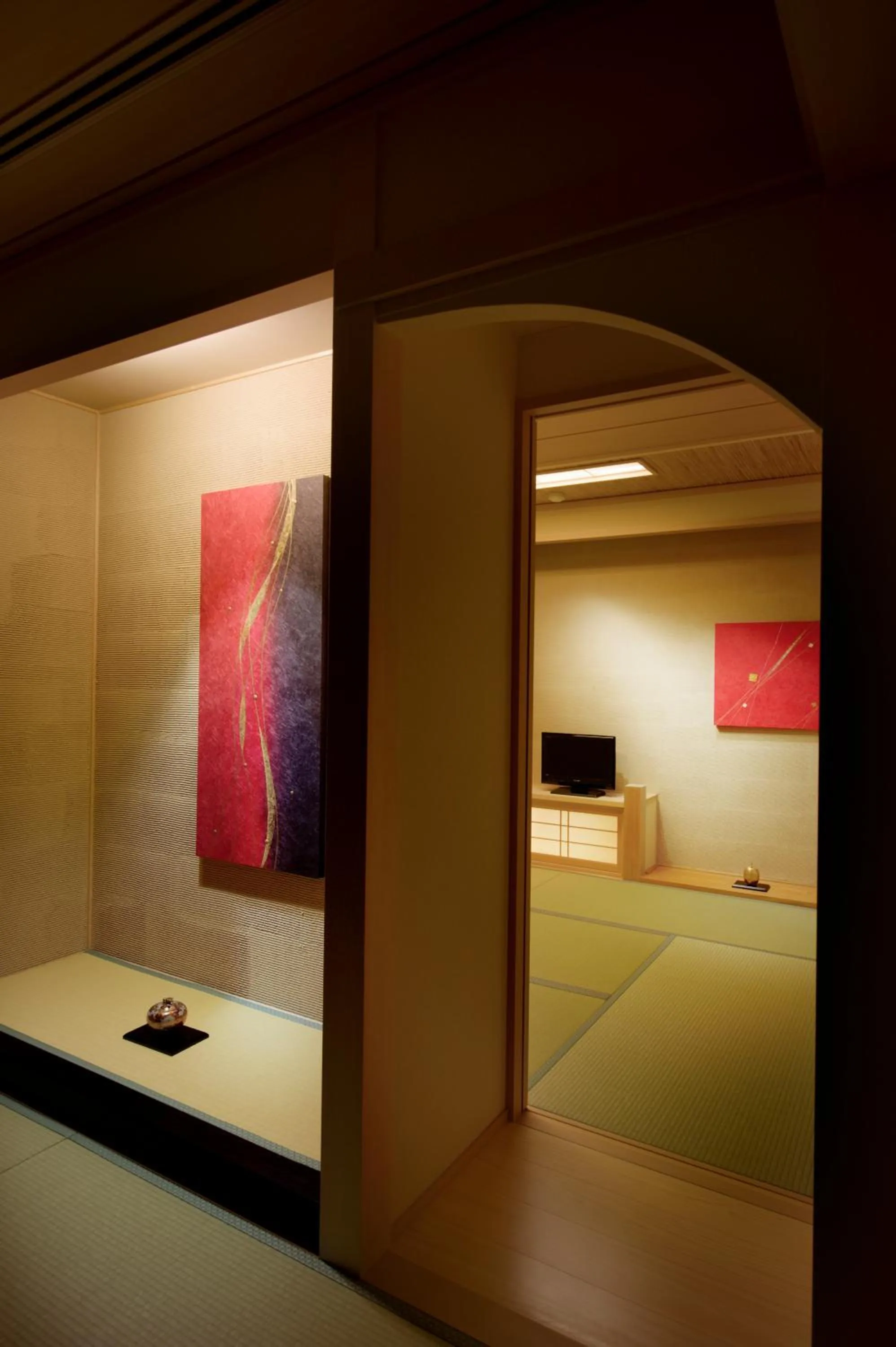 Decorative detail, Bed in Fujikawaguchiko Onsen Konanso