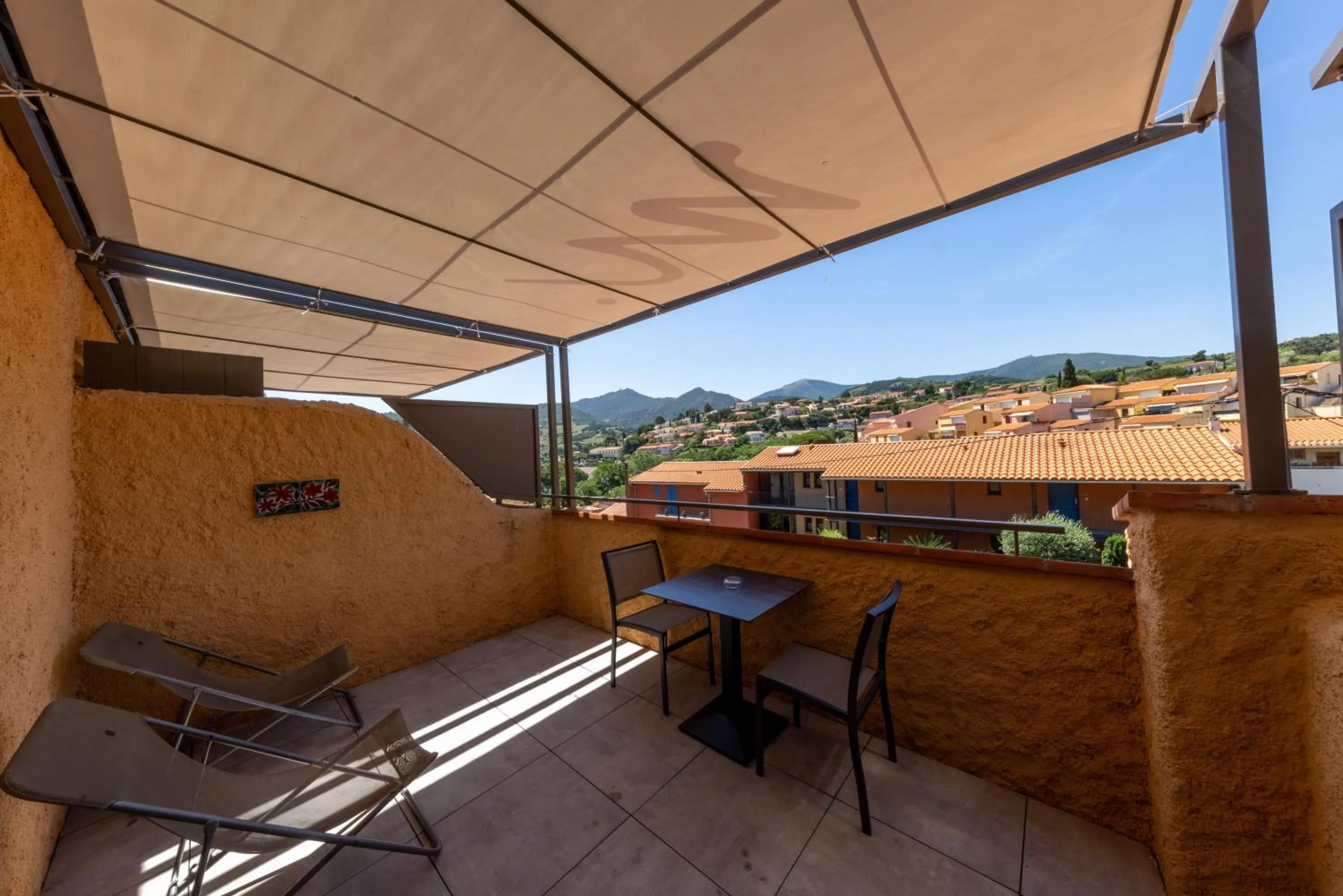Balcony/Terrace in Hôtel & Spa Le Madeloc - Collioure Centre