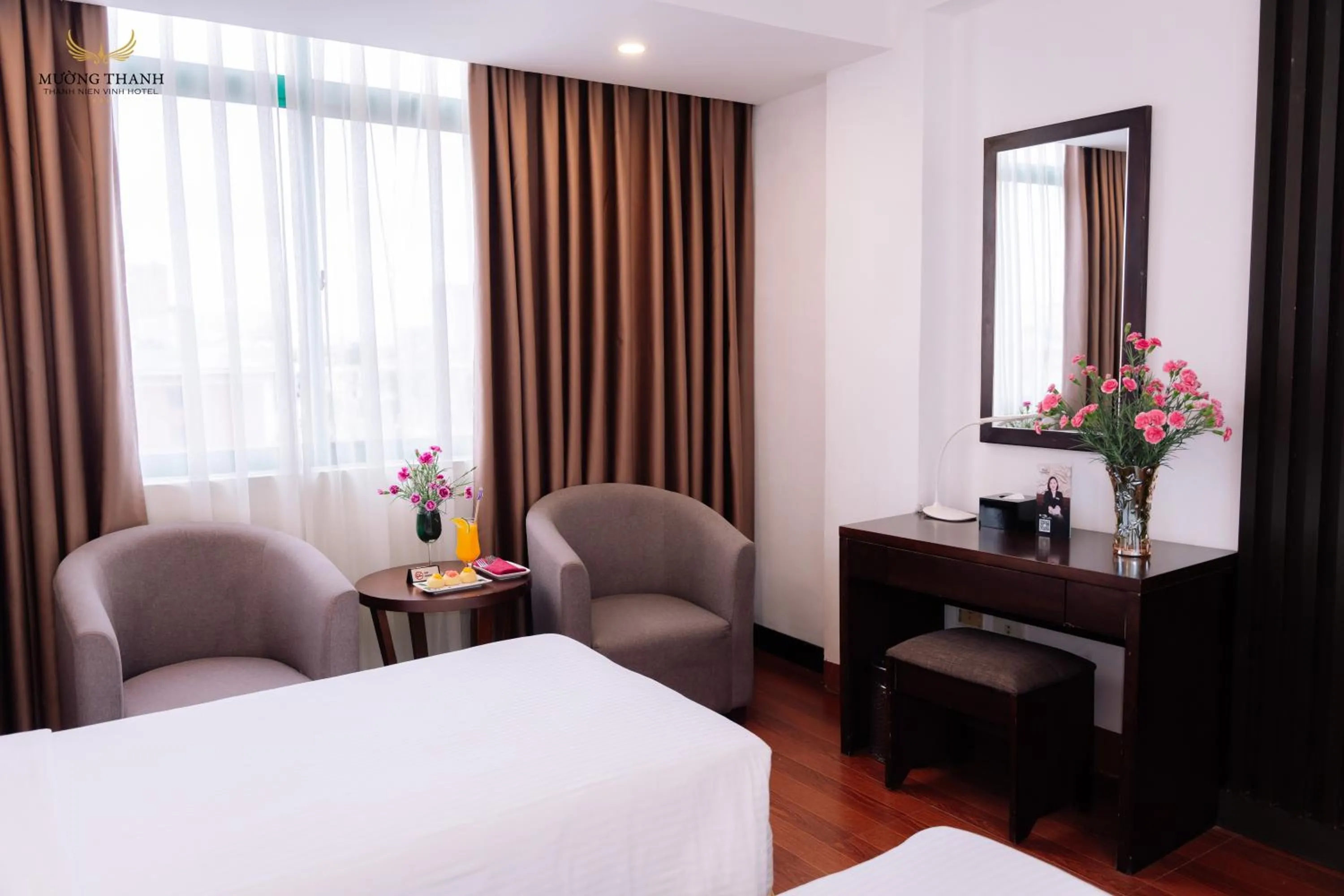 Seating area, Bed in Muong Thanh Thanh Nien Vinh