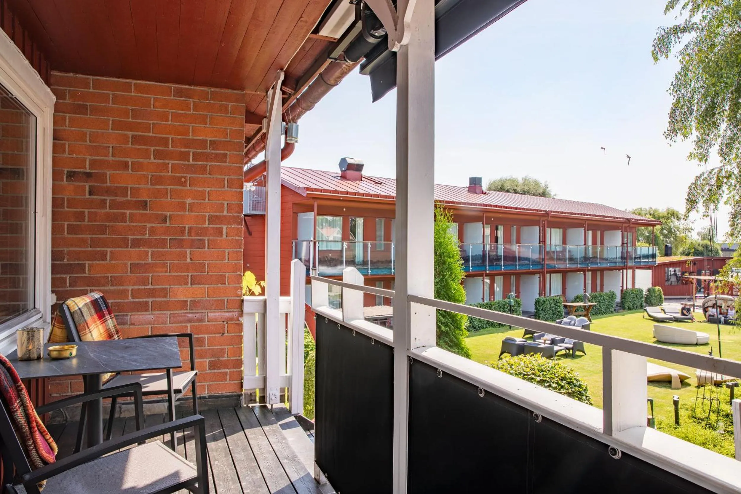 Garden view in Bomans Hotell i Trosa