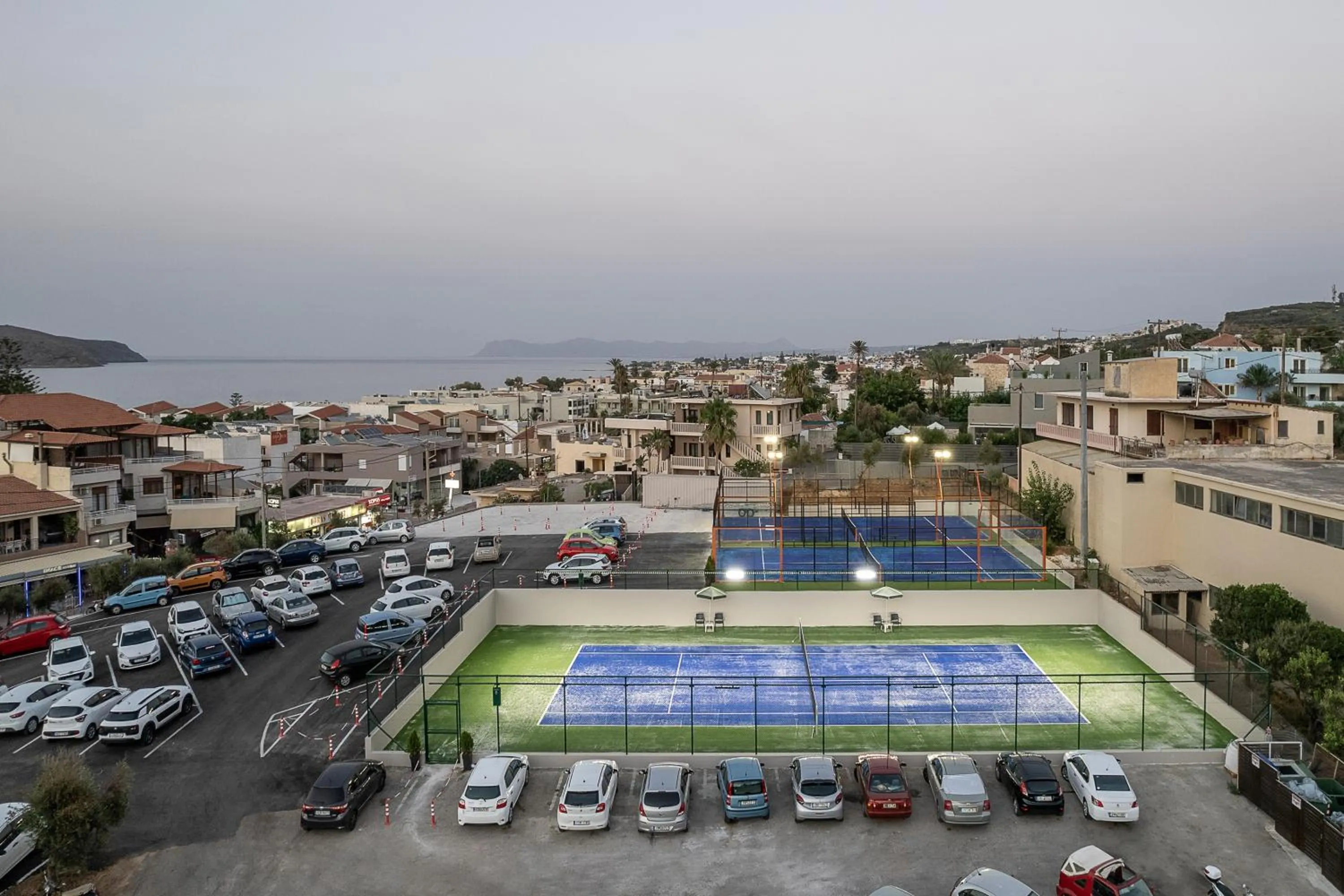Tennis court in Porto Platanias Village Resort