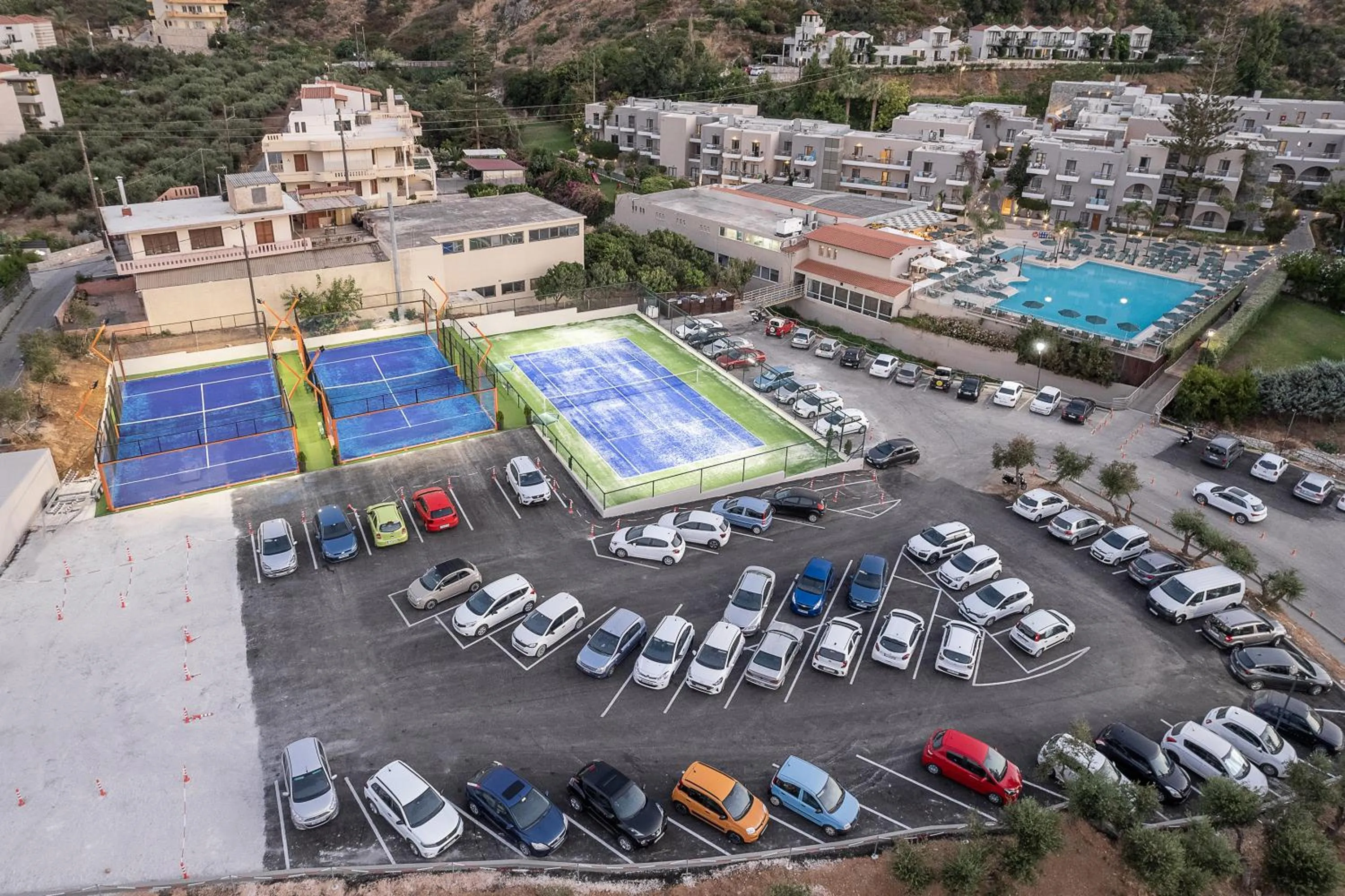 Tennis court in Porto Platanias Village Resort