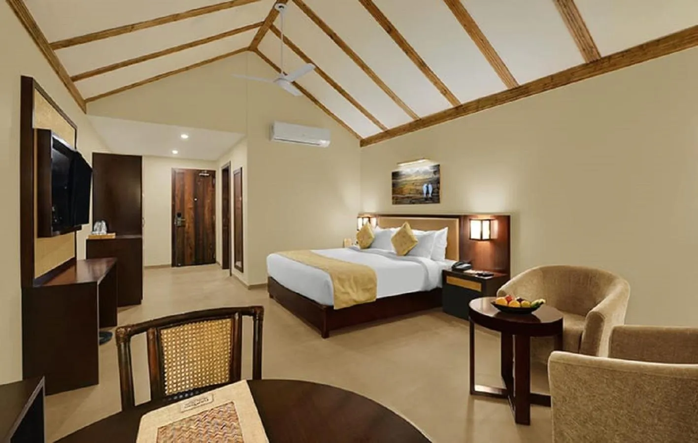 Bathroom, Bed in The Fern Sattva Resort - Polo Forest