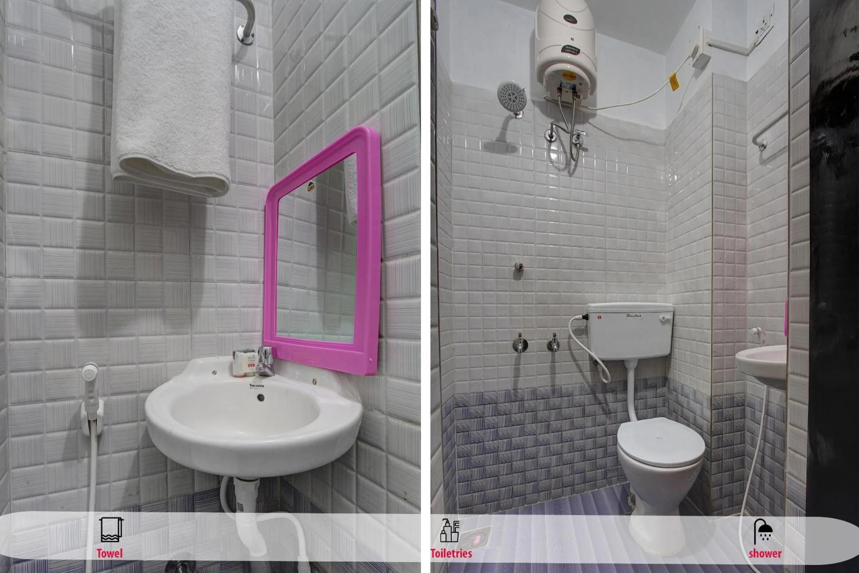 Bathroom in Hotel O by OYO roomz