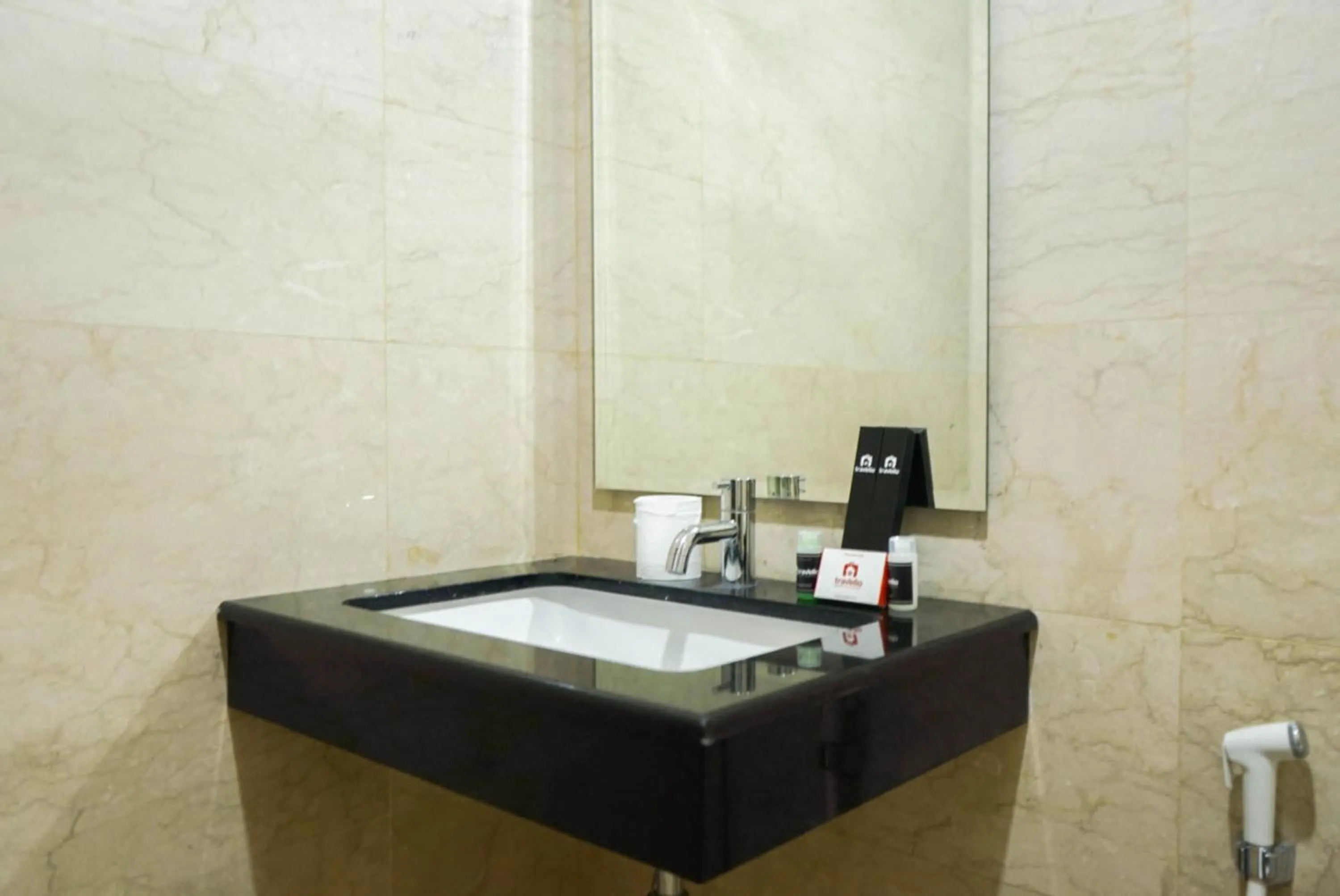 Bathroom in 2BR with Study Room at L'Avenue Apartment By Travelio