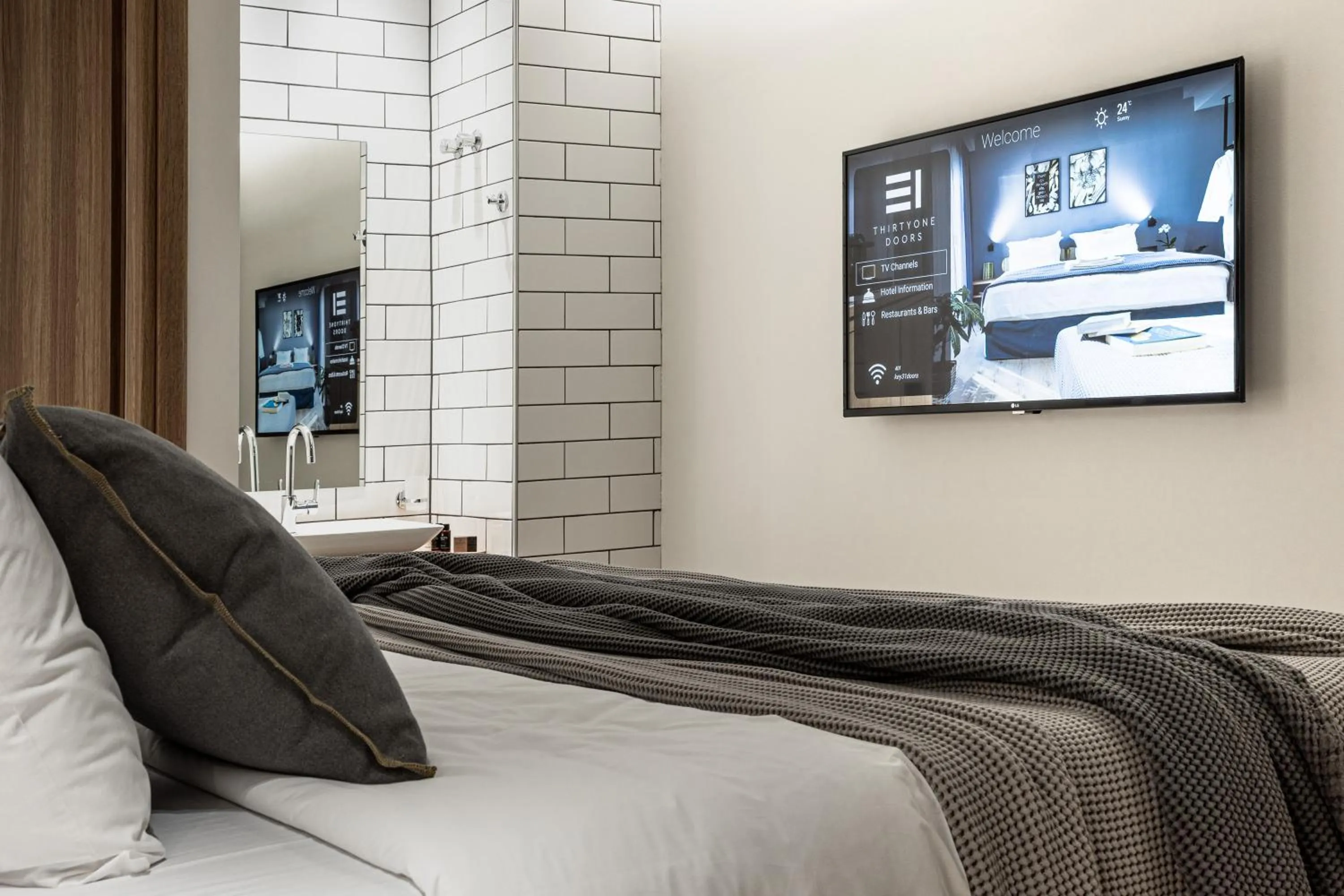 Bedroom in 31 Doors Hotel