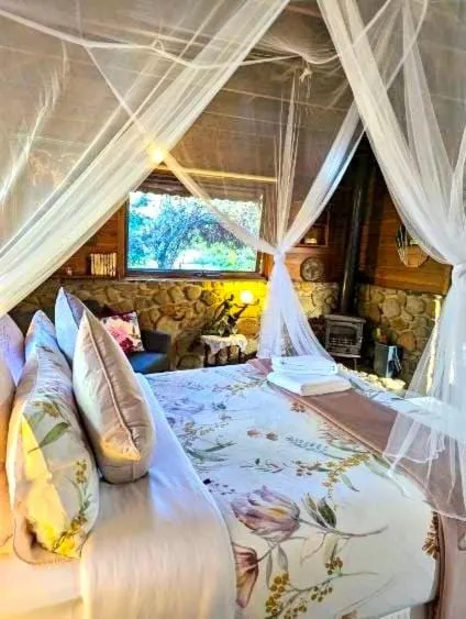 Bed in Forget Me Not Cottages