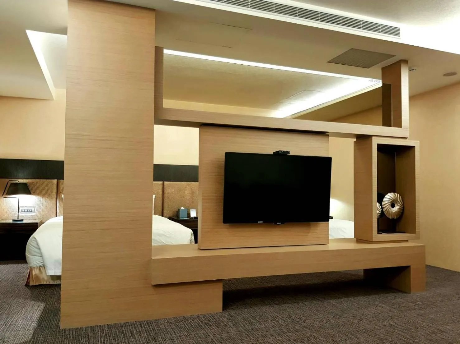 Bed in Hotel Geight Taipei