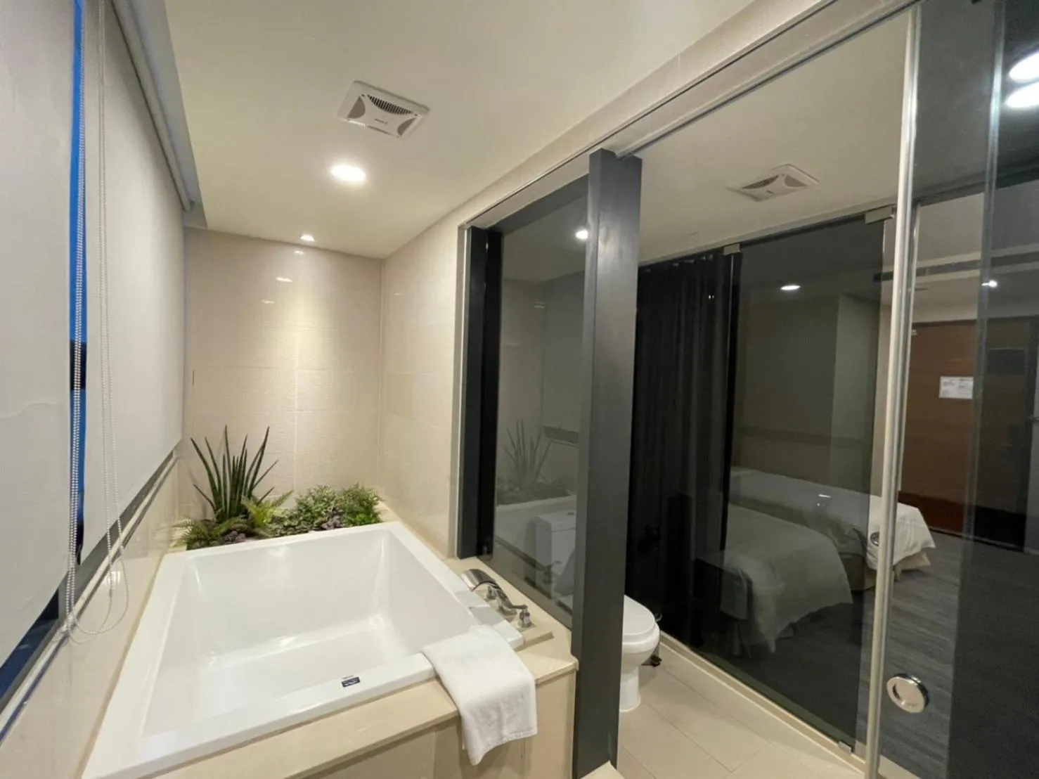 Bed in Hotel Geight Taipei