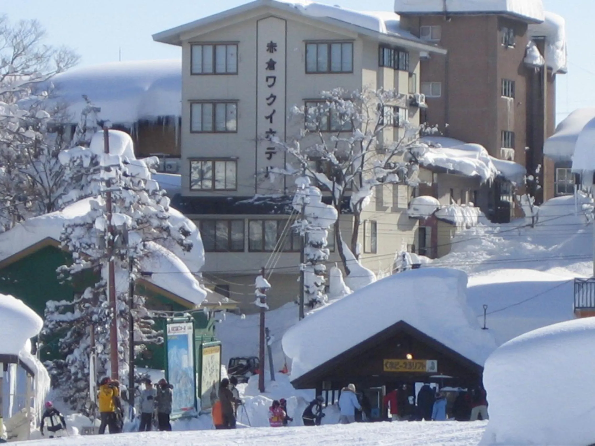Facade/entrance in Akakura Wakui Hotel