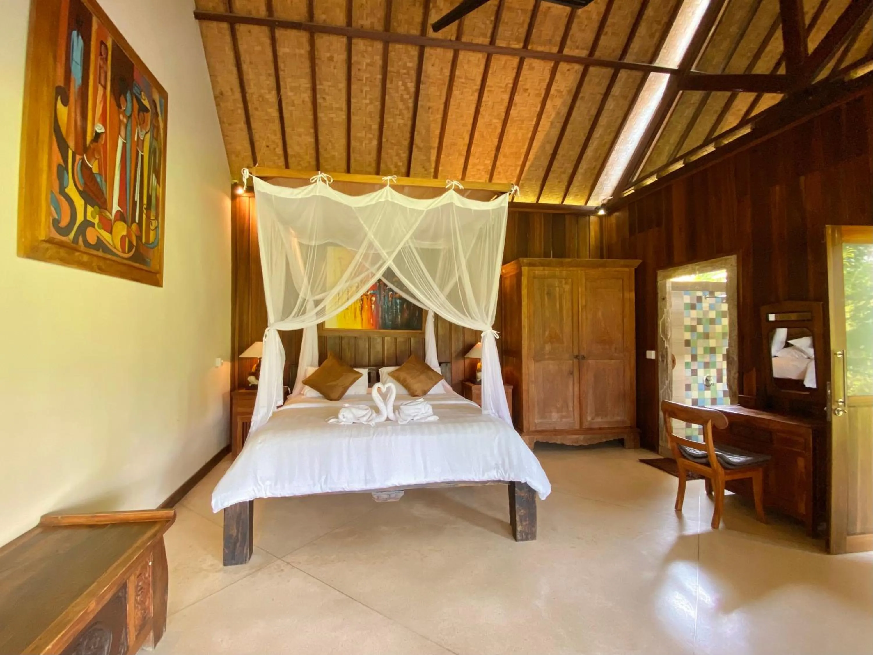 Bedroom, Bed in Sawah Indah Villa