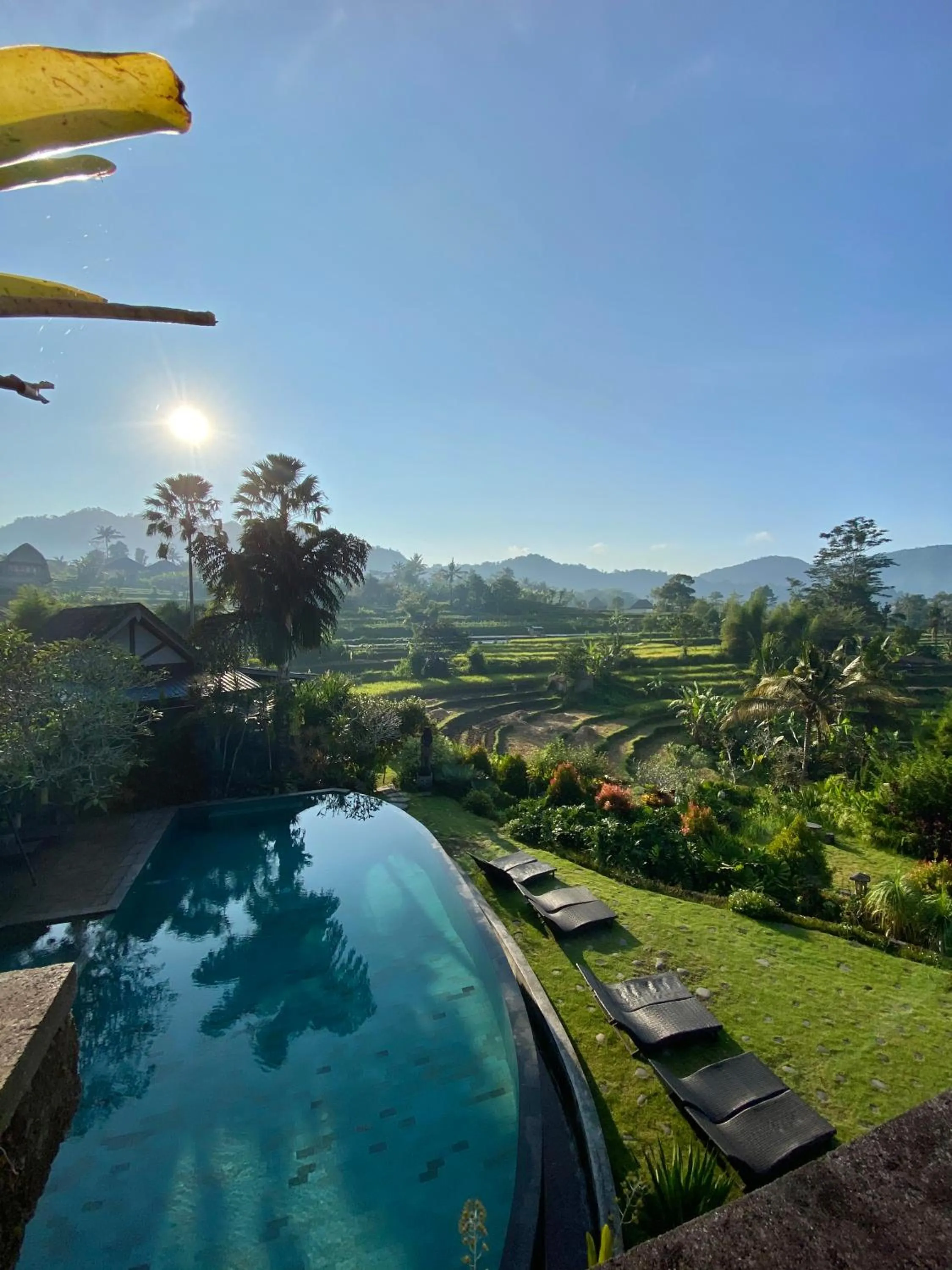 Pool view in Sawah Indah Villa
