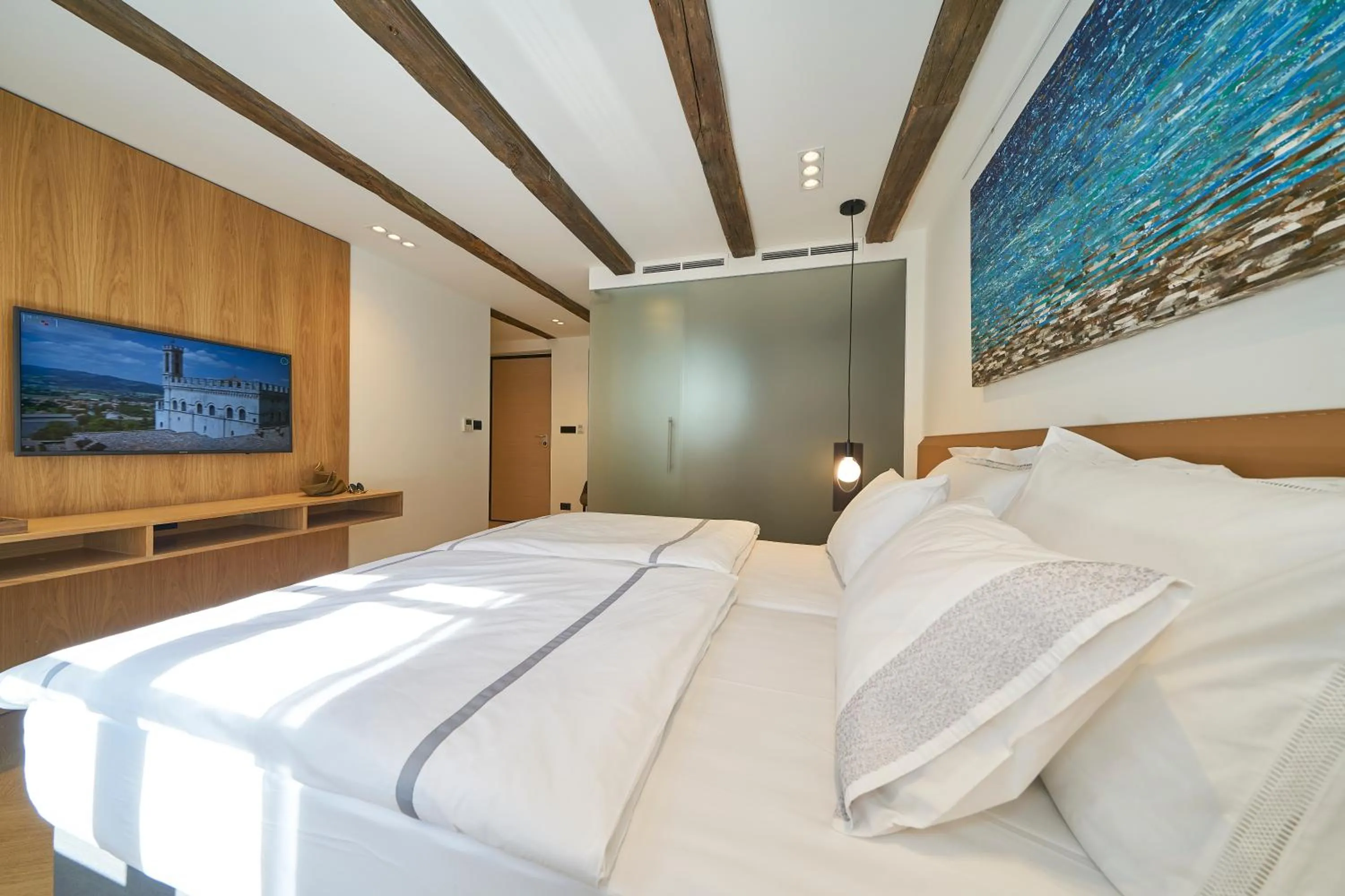 Bedroom, Bed in Villa Pergola