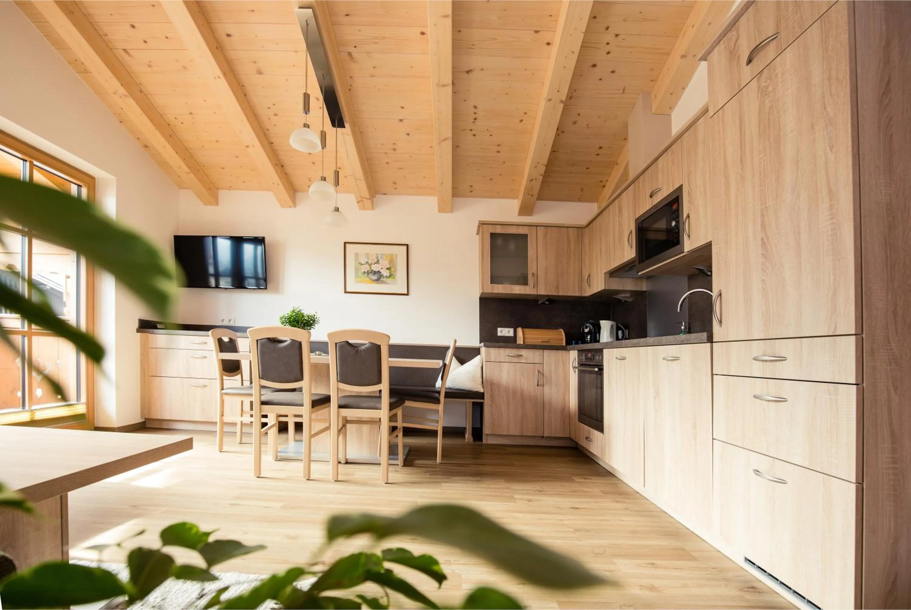 Kitchen or kitchenette in Appartemets Hauserbauer