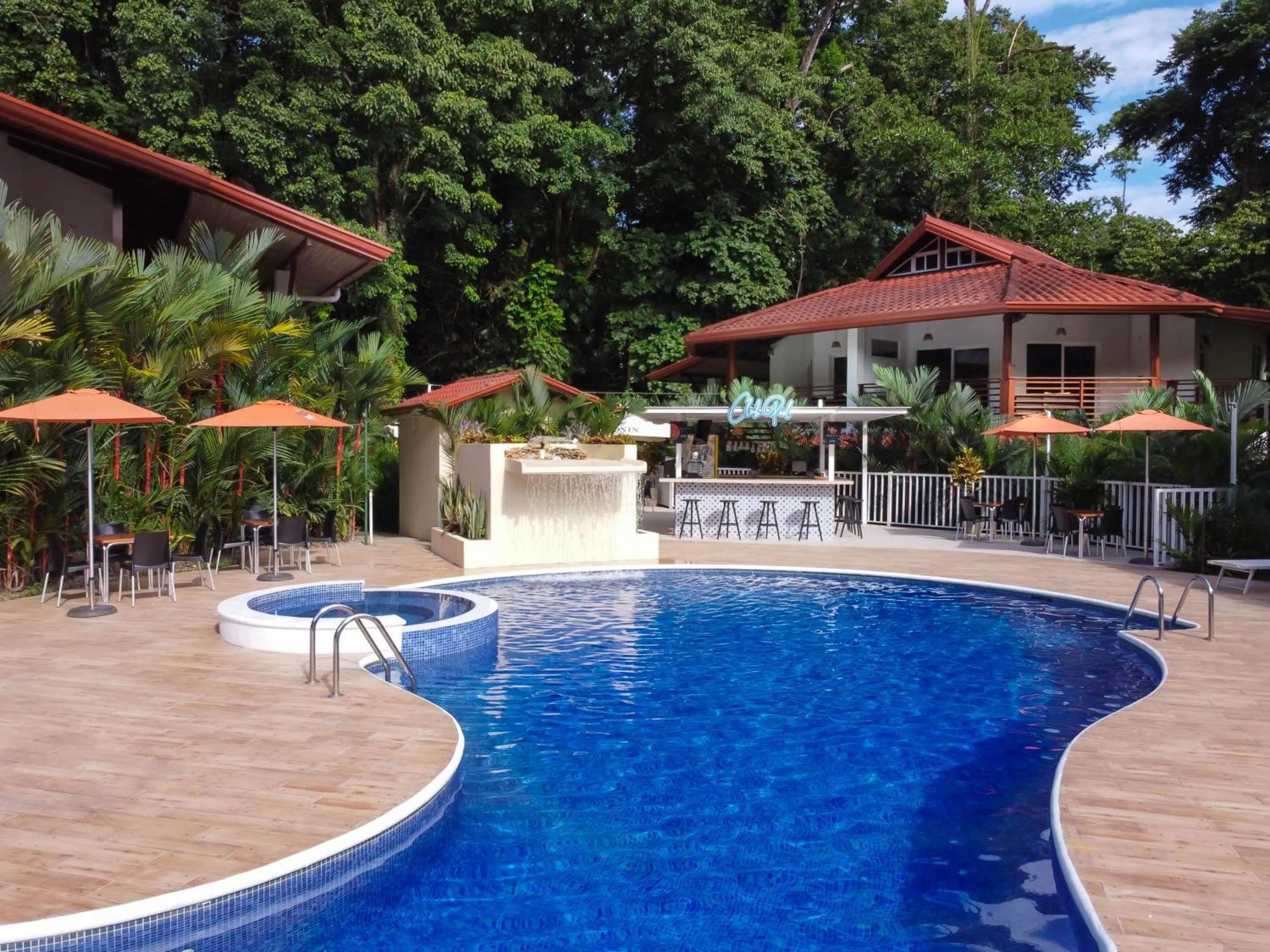Pool view in Terrazas del Caribe Hotel