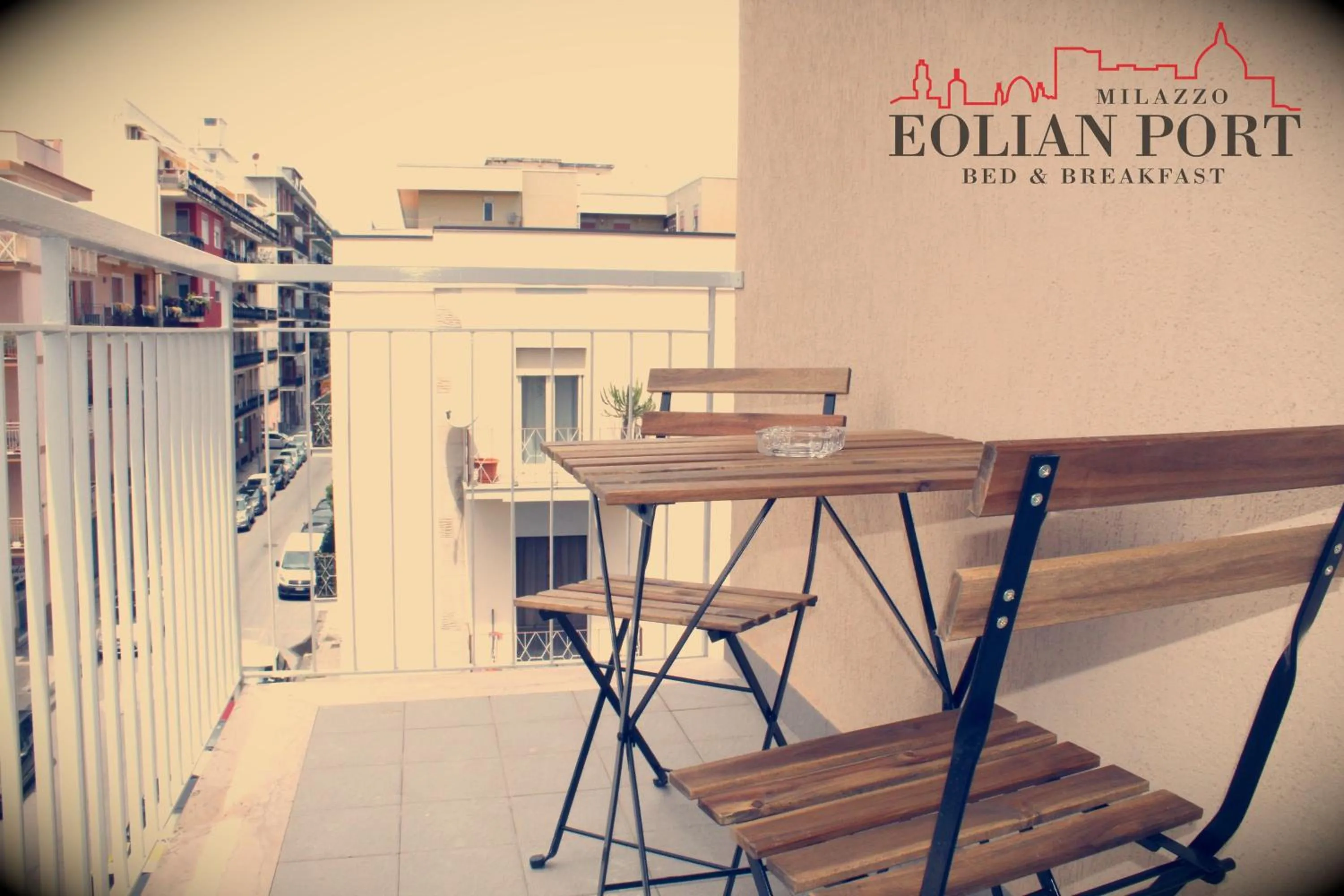 Balcony/Terrace in Eolian Port B&B